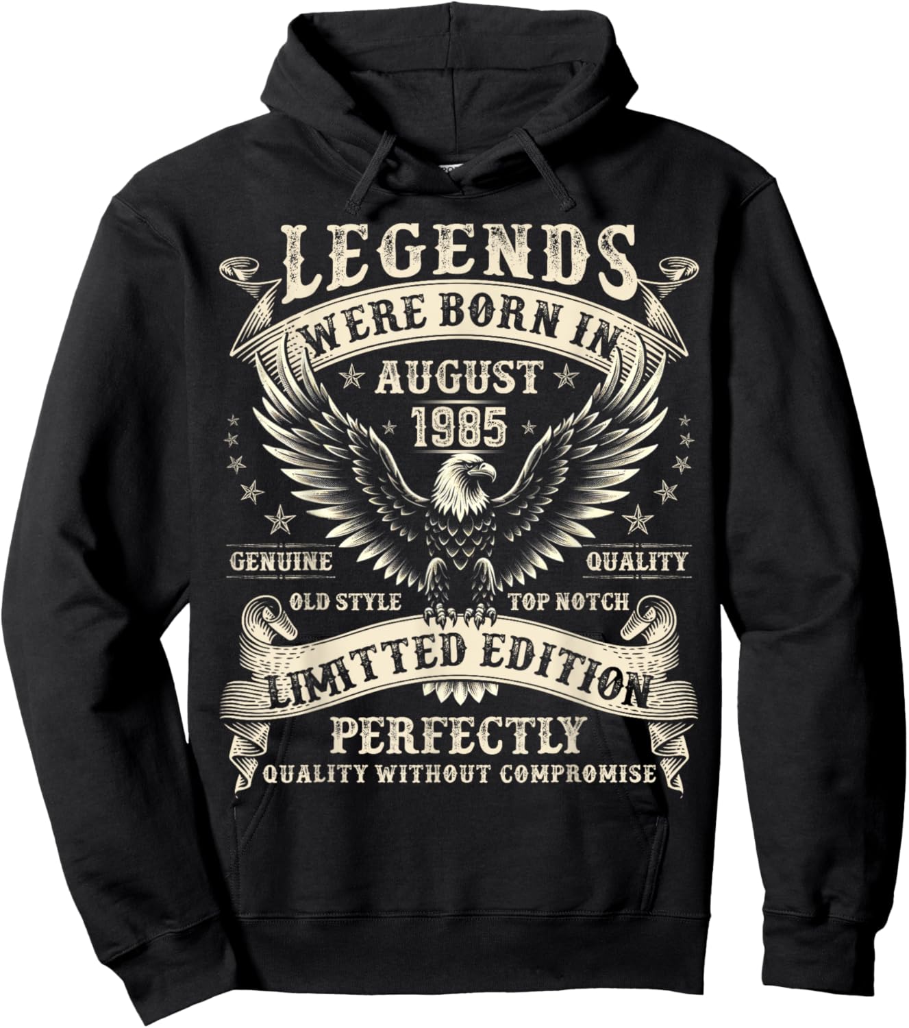 39 Year Old Birthday Gifts 39th Birthday August 1985 Hoodie - Hoodie | Black
