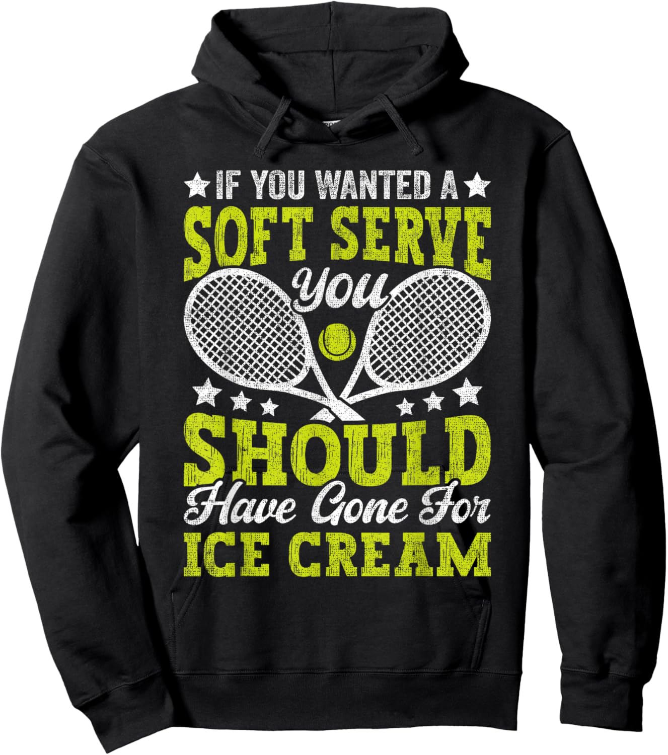 Best Funny Tennis Gifts Tennis Lover Accessories. -Child Tennis Themed - Black, Small - Short Sleeve, , Pull On, 1 Count Hoodie - Hoodie | Black