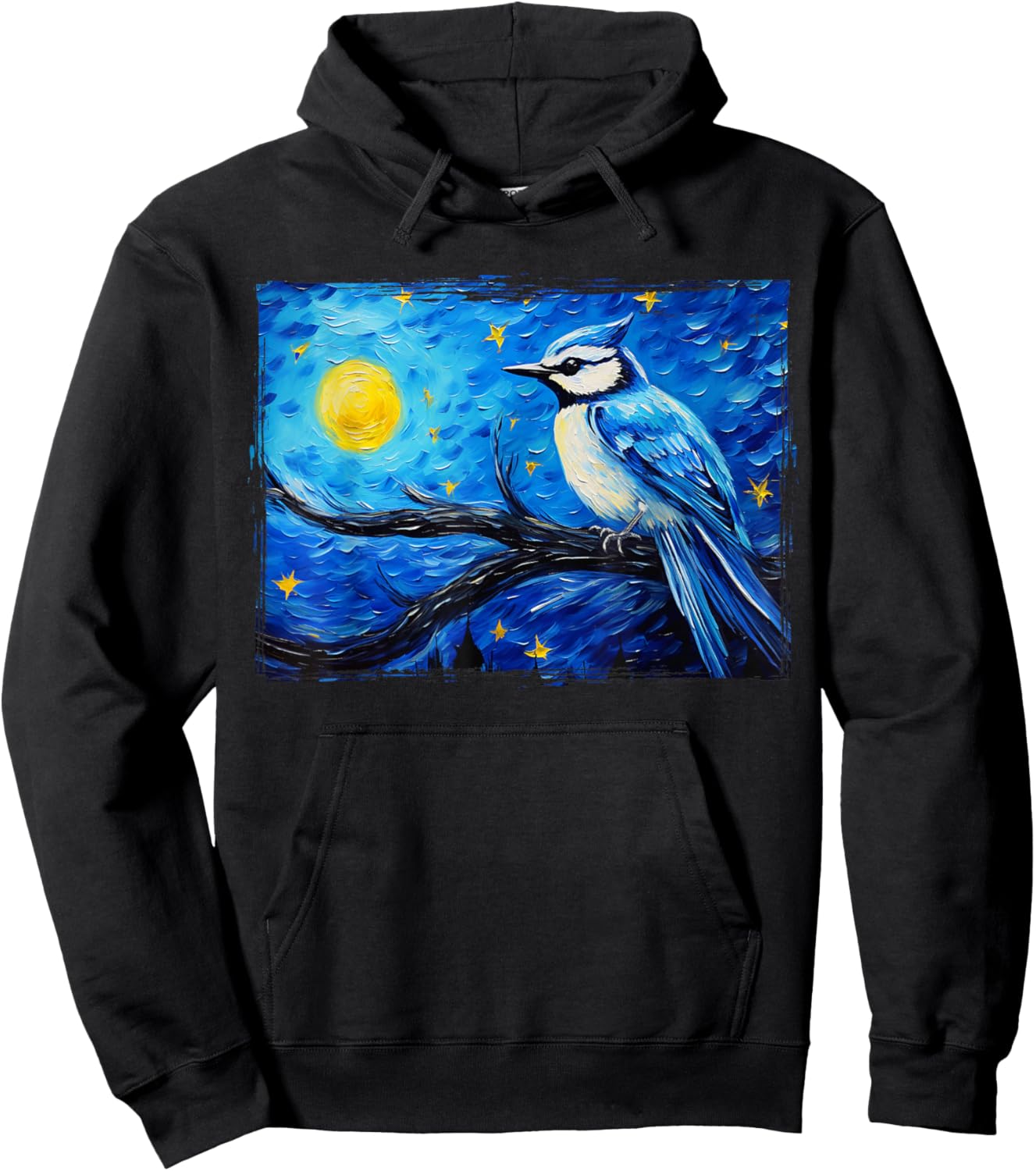 Birds Nature Birding Watching Ornithology Blue Jay Bird Hoodie - Hoodie | Black