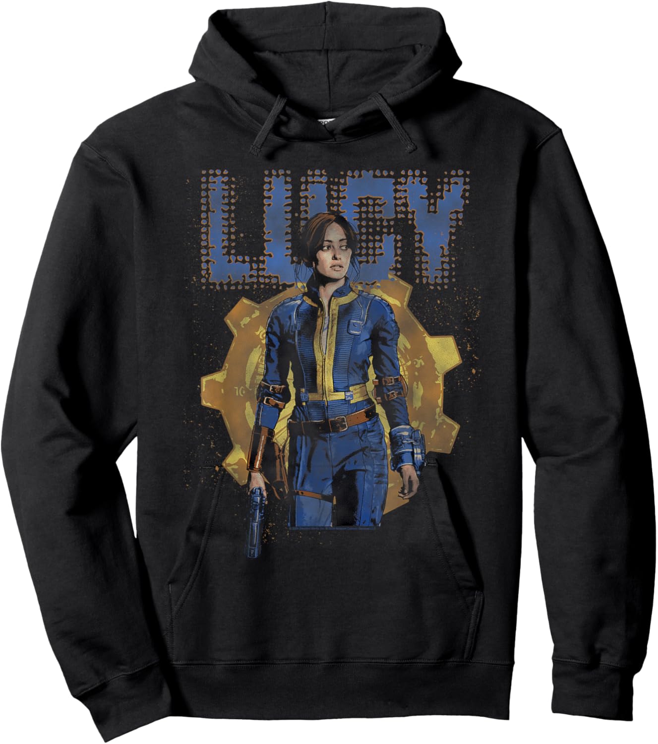 Fallout TV Series Lucy MacLean Halftone Vault 33 Hoodie - Hoodie | Black