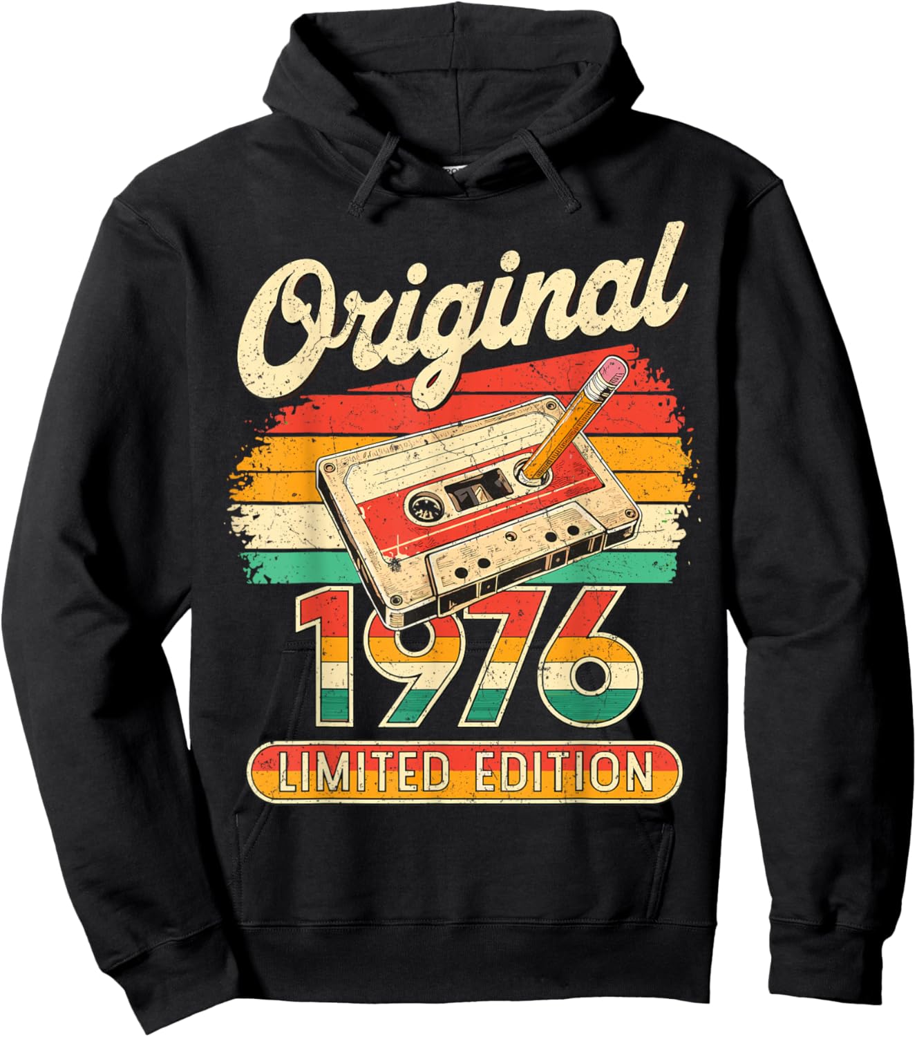 50th Birthday Man Woman 50 Years Deco 1976 Funny Gift Hoodie - Hoodie | Black