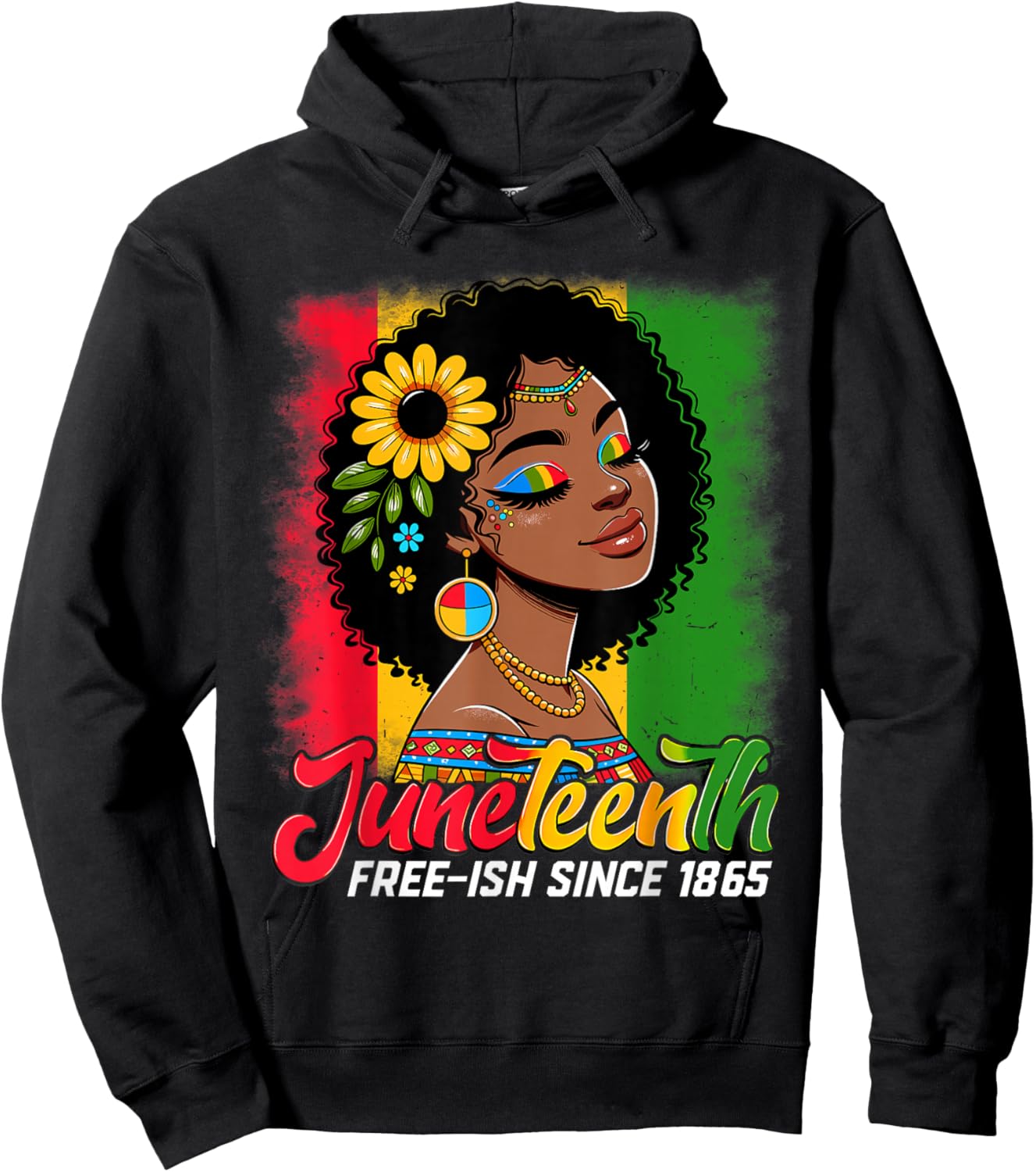 Juneteenth Free Ish Since 1865 Black Pride Black Women Hoodie - Hoodie | Black