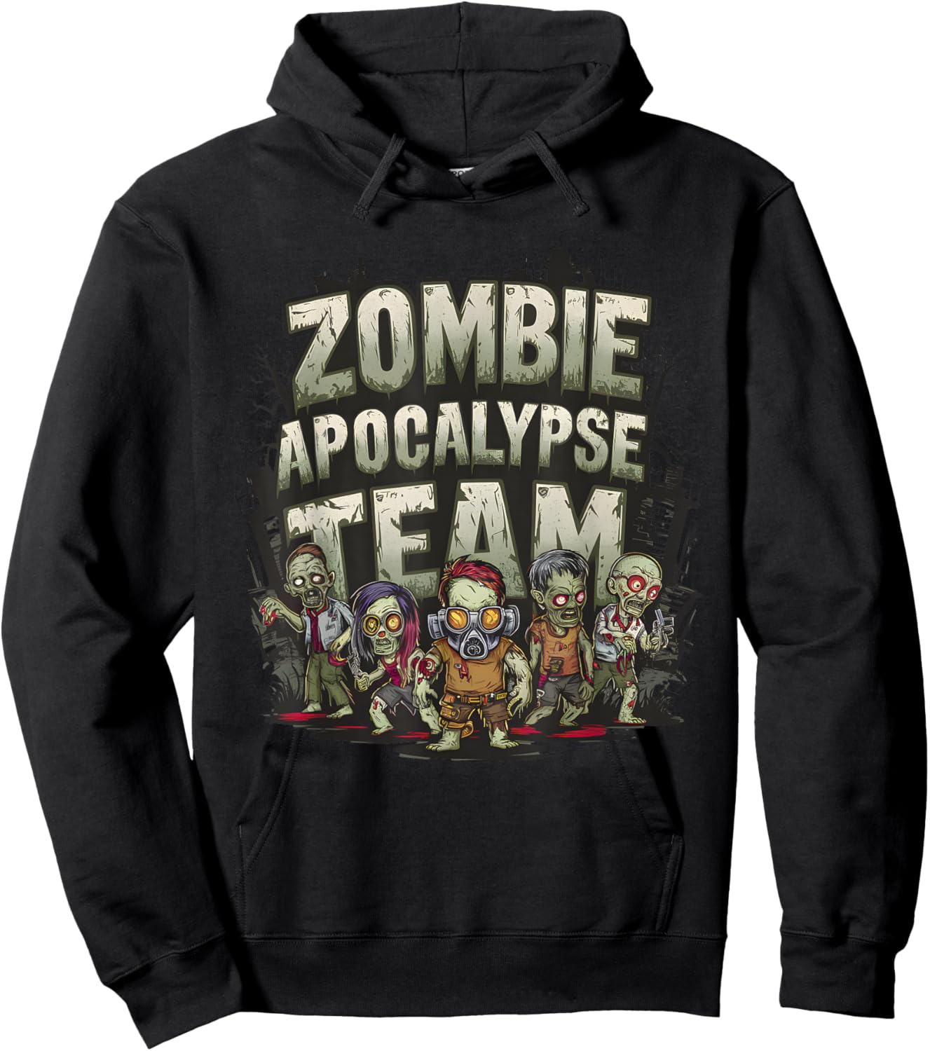 Halloween Zombie Apocalypse Team Art Hoodie - Hoodie | Black