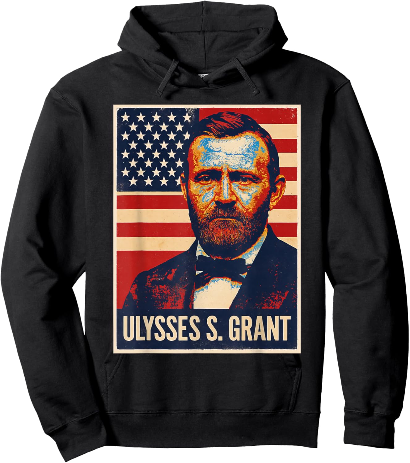 Ulysses S. Grant Portrait Hoodie - Hoodie | Black