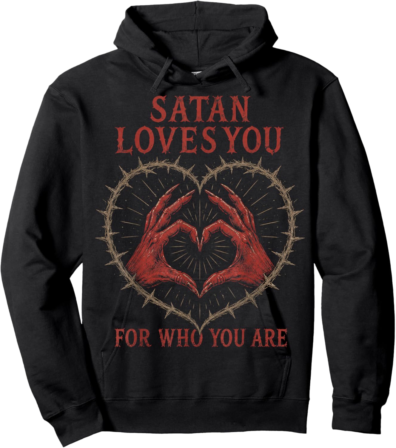 Satanic Occult Goth Satan Gothic Witchy Hoodie - Hoodie | Black
