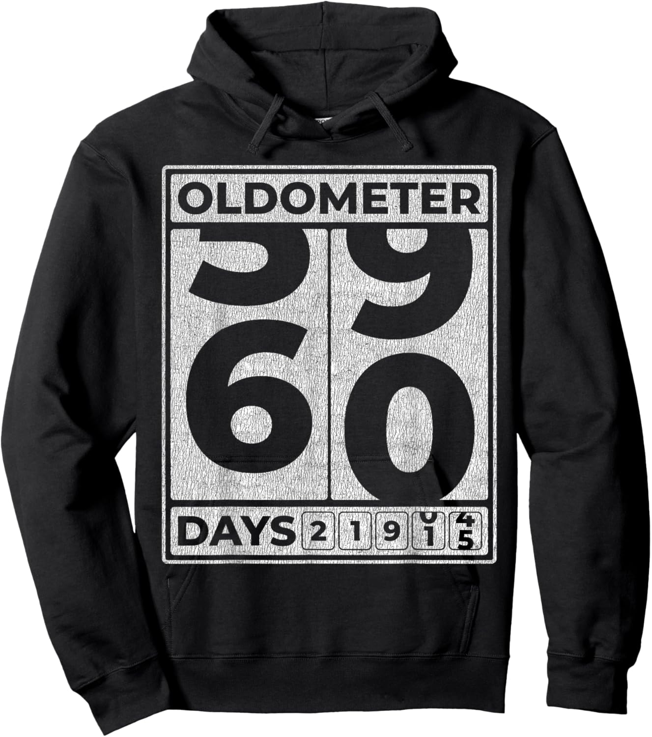 Oldometer 60 Funny 60th Birthday Gift Hoodie - Hoodie | Black