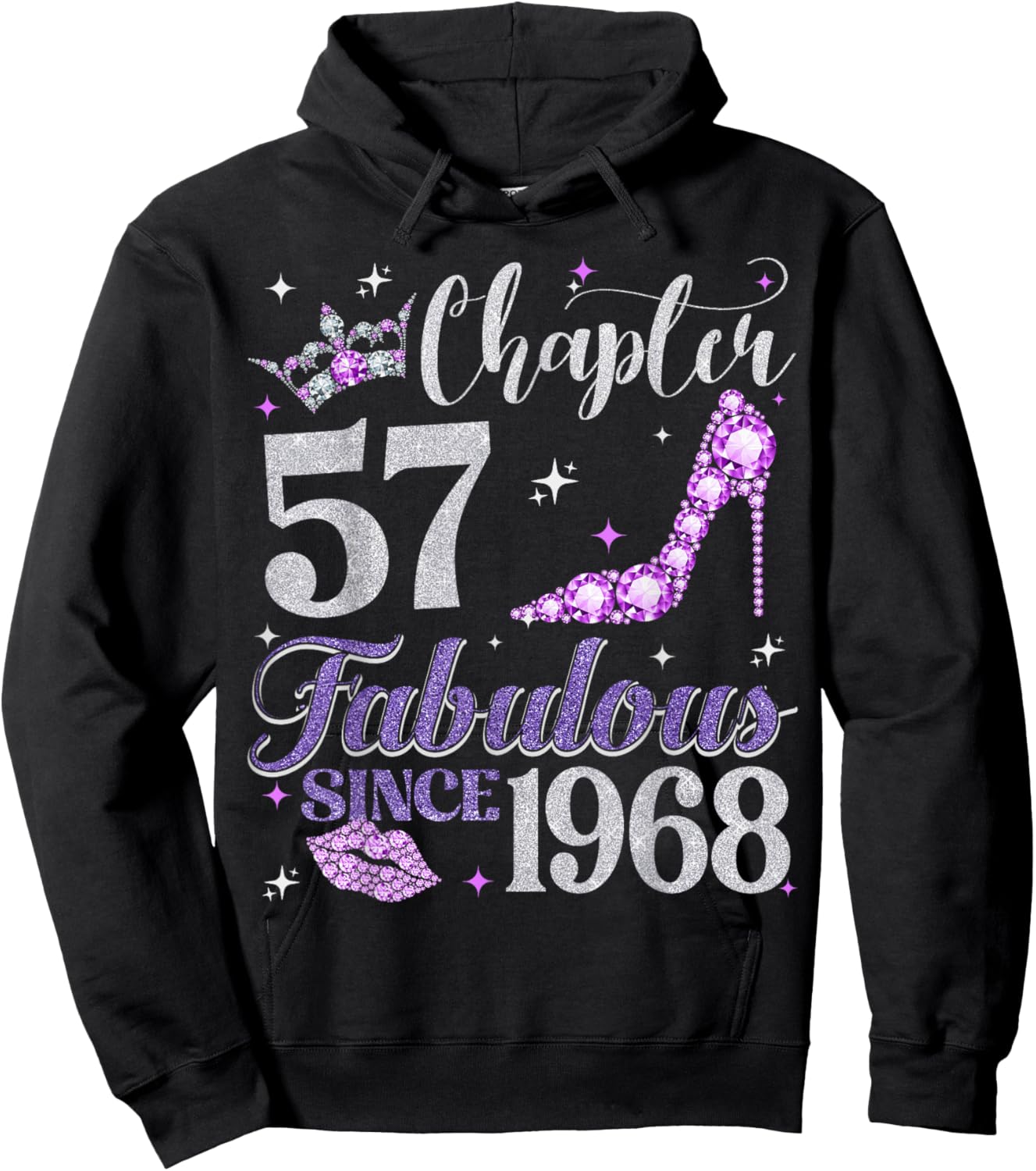Chapter 57 Fabulous Since 1968 57Th Birthday Ladies Hoodie - Hoodie | Black