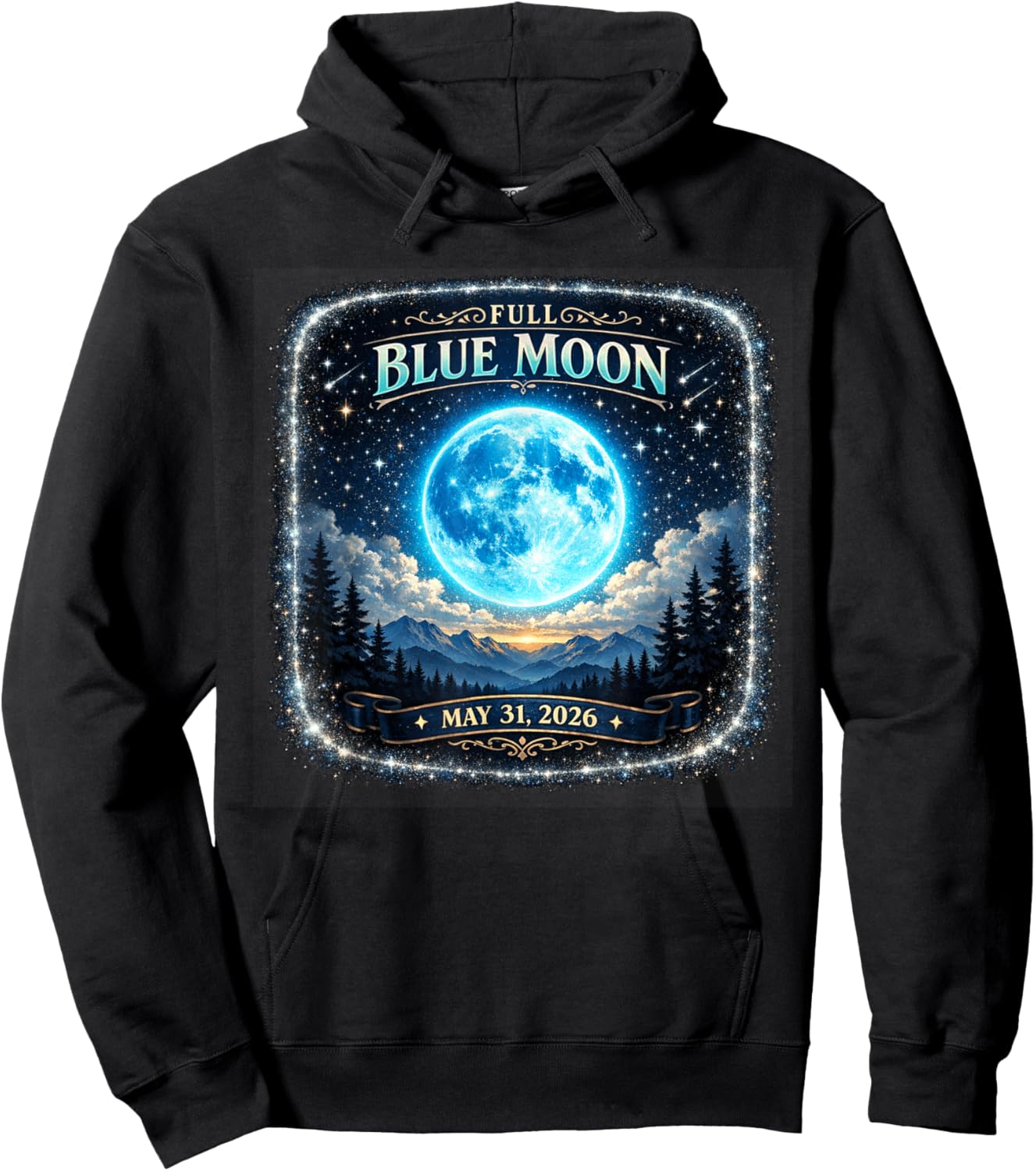 Full Blue Moon May 31 2026 Celestial Astronomer Astronomy Hoodie - Hoodie | Black