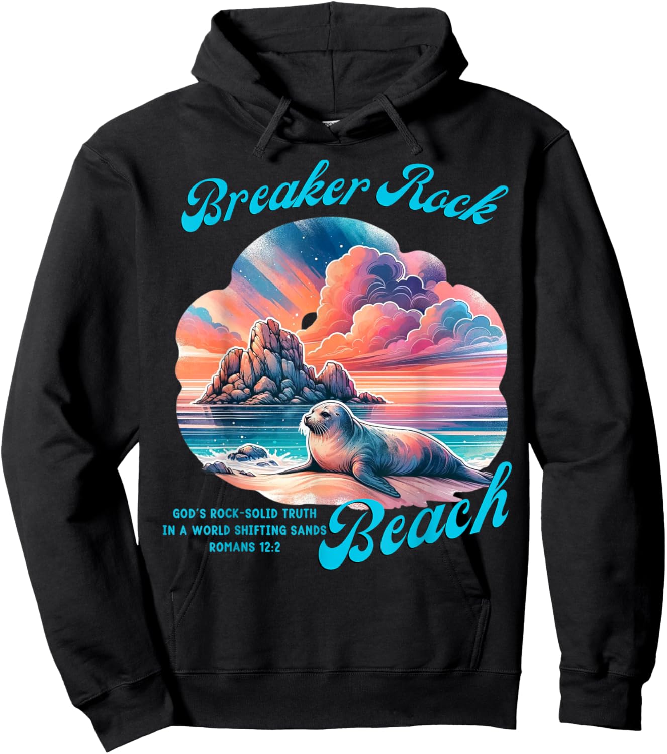 Breaker Rock Beach God's Rock-Solid Truth VBS Christian 2024 Women Girls Kids Hoodie - Hoodie | Black