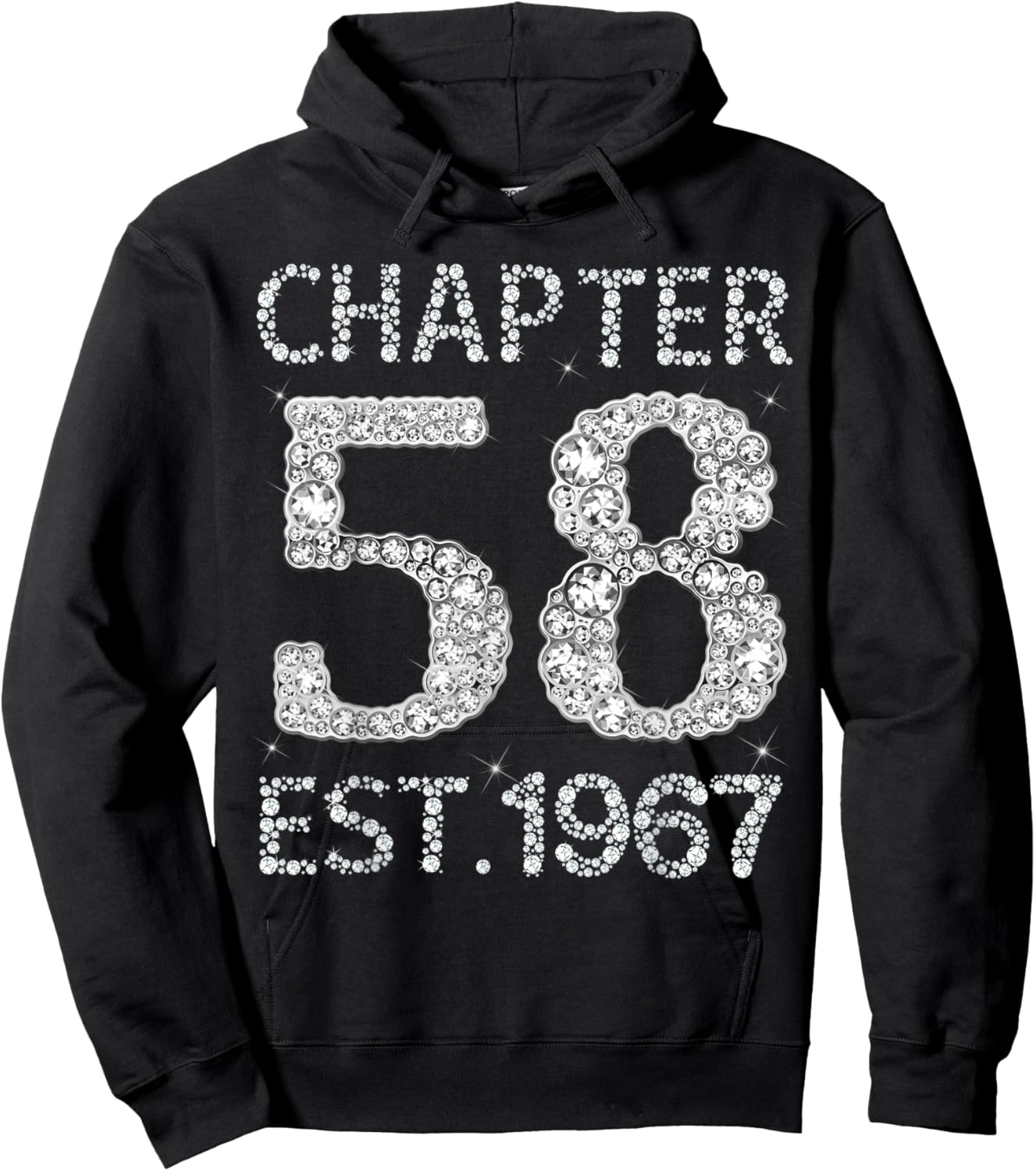 Chapter 58 EST 1967 Happy 58Th Birthday Gift Her Hoodie - Hoodie | Black