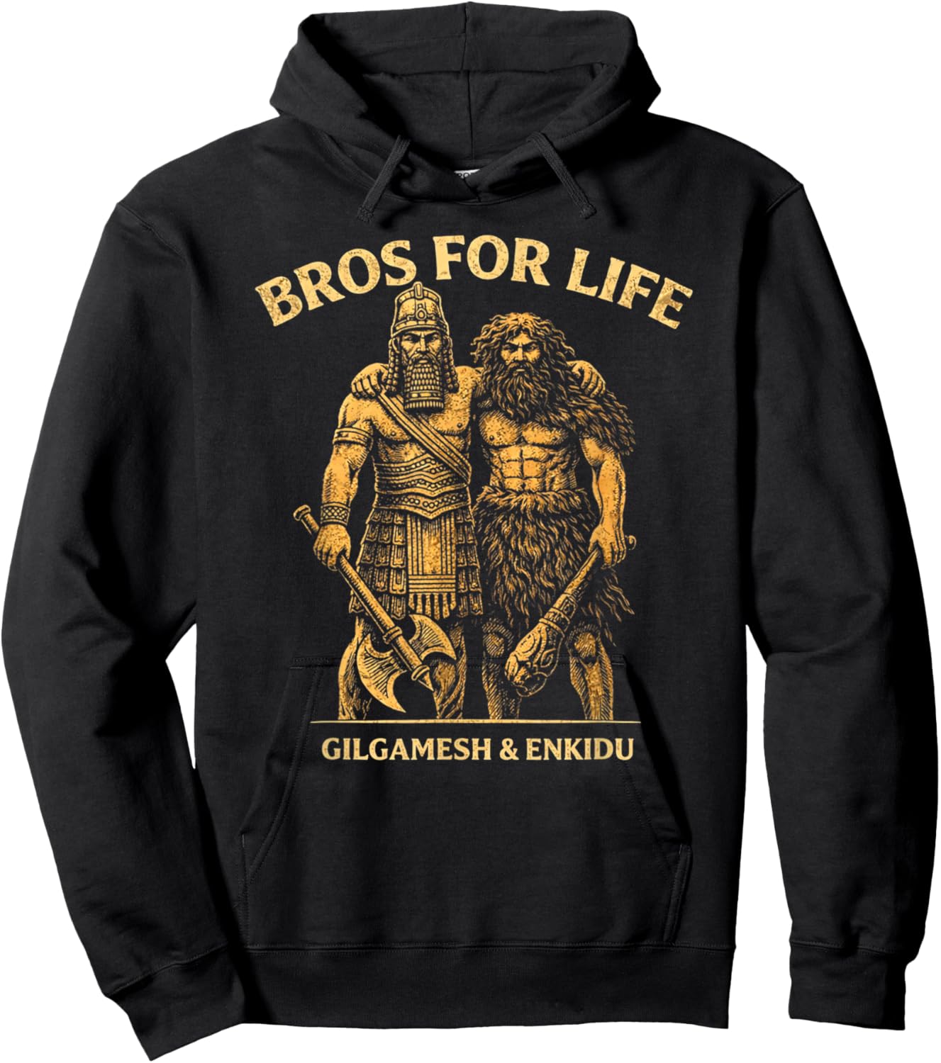 Mythologie sumérienne Antique - Gilgamesh & Enkidu - Sumer Hoodie - Hoodie | Black