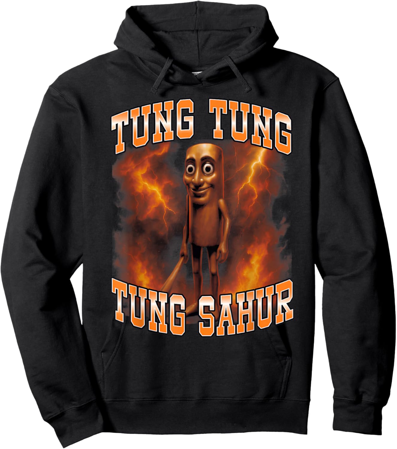 Tung Tung Tung Sahur Italian Brainrot Hoodie - Hoodie | Black