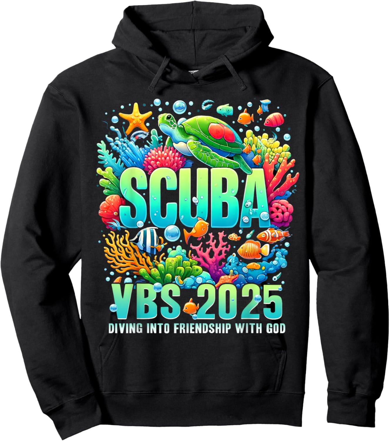 VBS 2025 Squad Scuba Diving Into Friendship With God Hoodie - Hoodie | Black