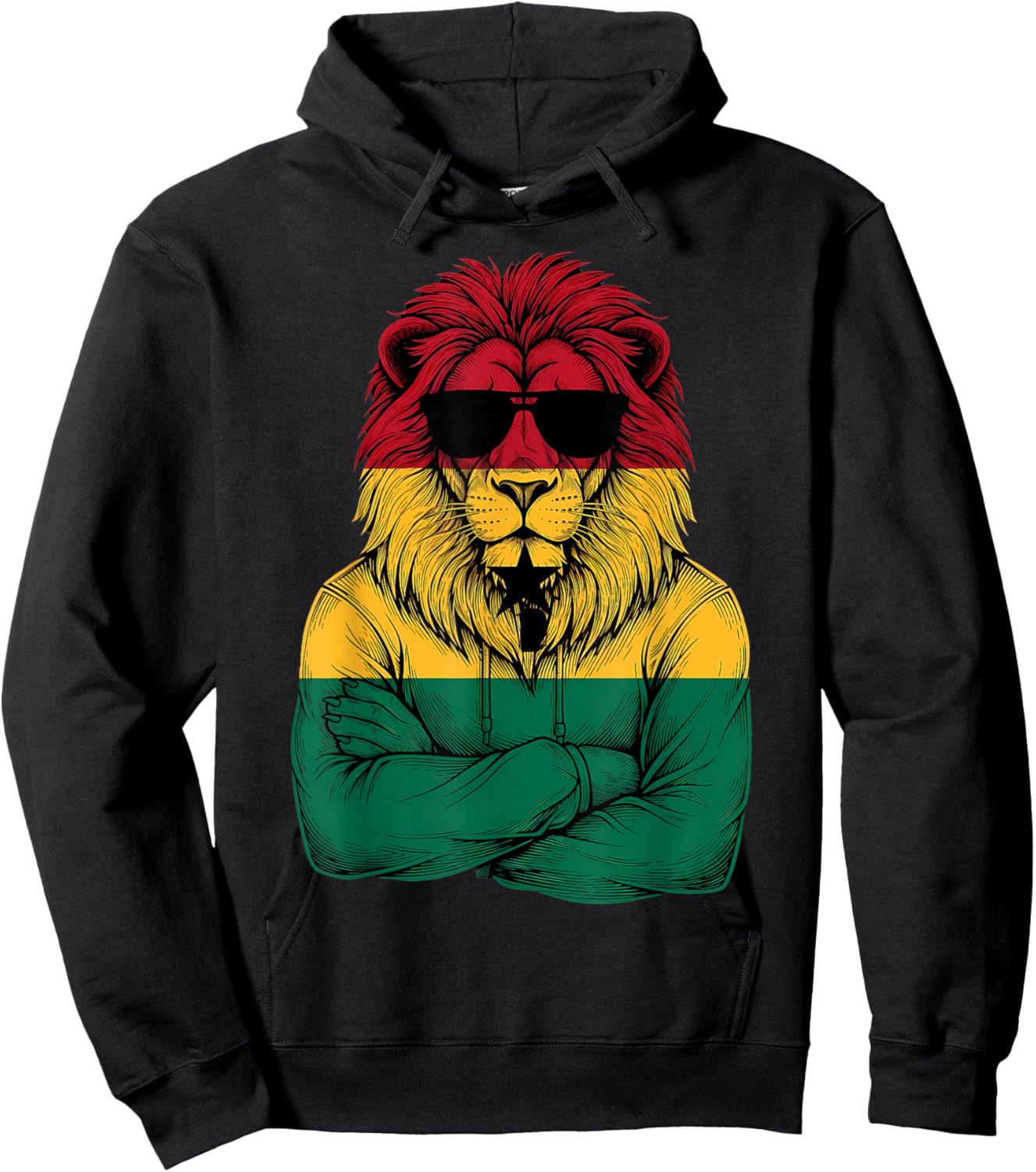 Drapeau ghanéen Roots Ghana Pride Ghana Hoodie - Hoodie | Black
