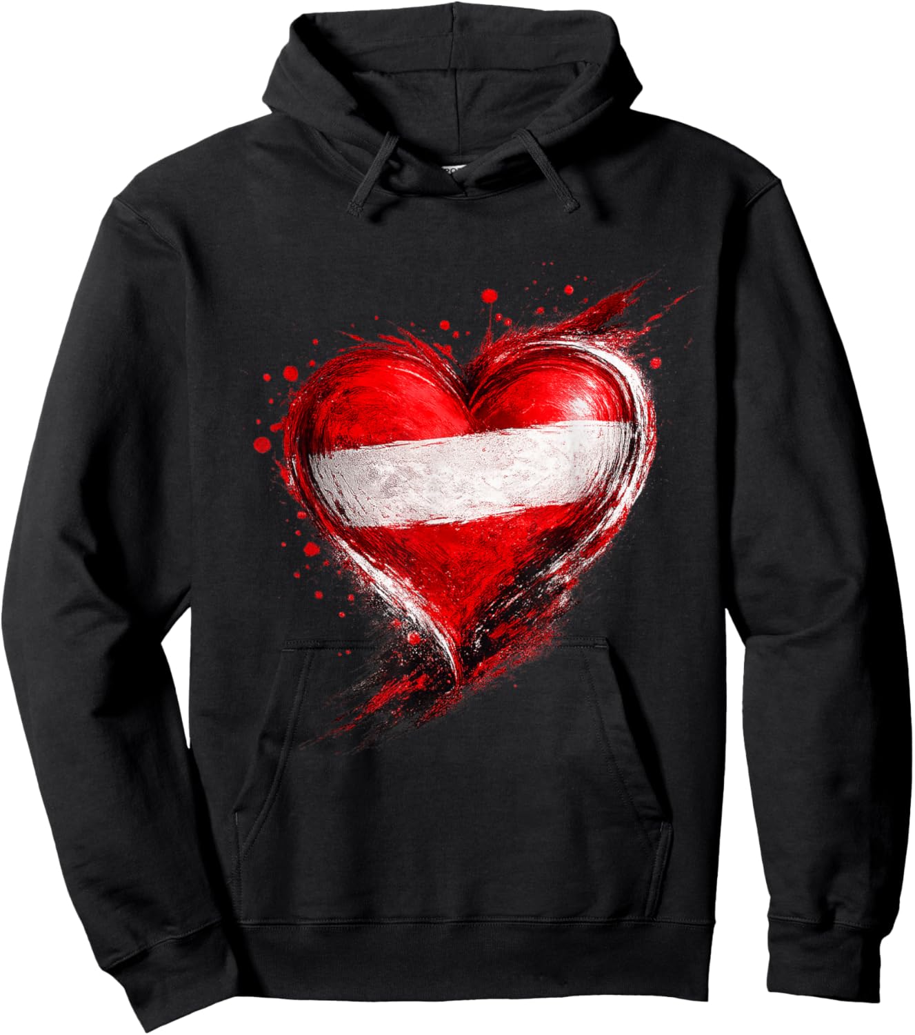 Österreich Shirt Österreicher Herz Herren & Damen Austria Hoodie - Hoodie | Black