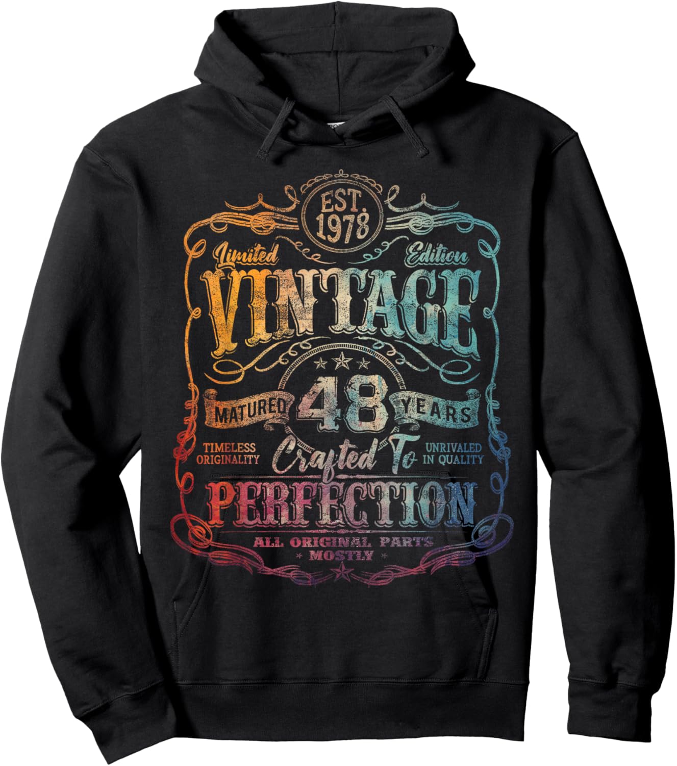 Vintage 1978 Limited Edition Shirt 48 Year Old 48th Birthday Hoodie - Hoodie | Black