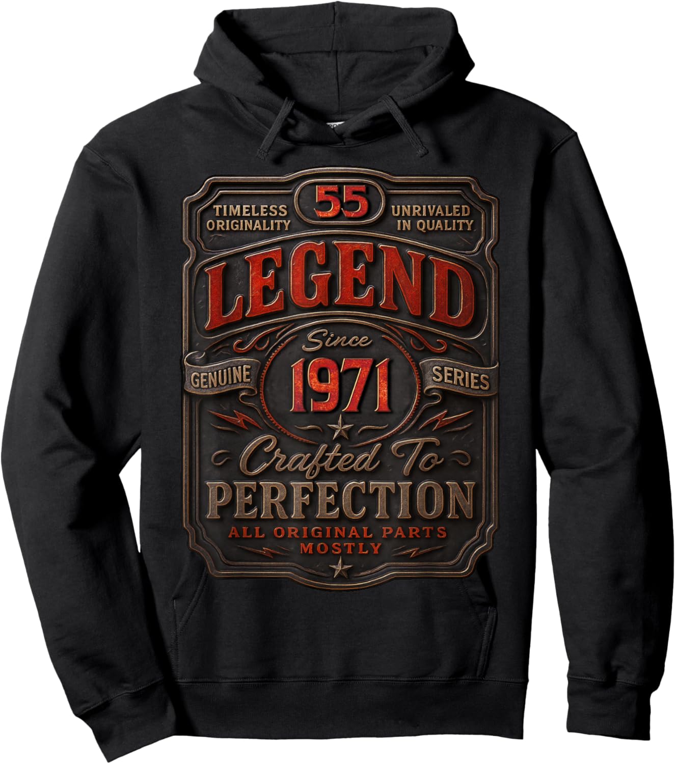 Vintage 1971 Limited Edition Shirt 55 Year Old 55th Birthday Hoodie - Hoodie | Black