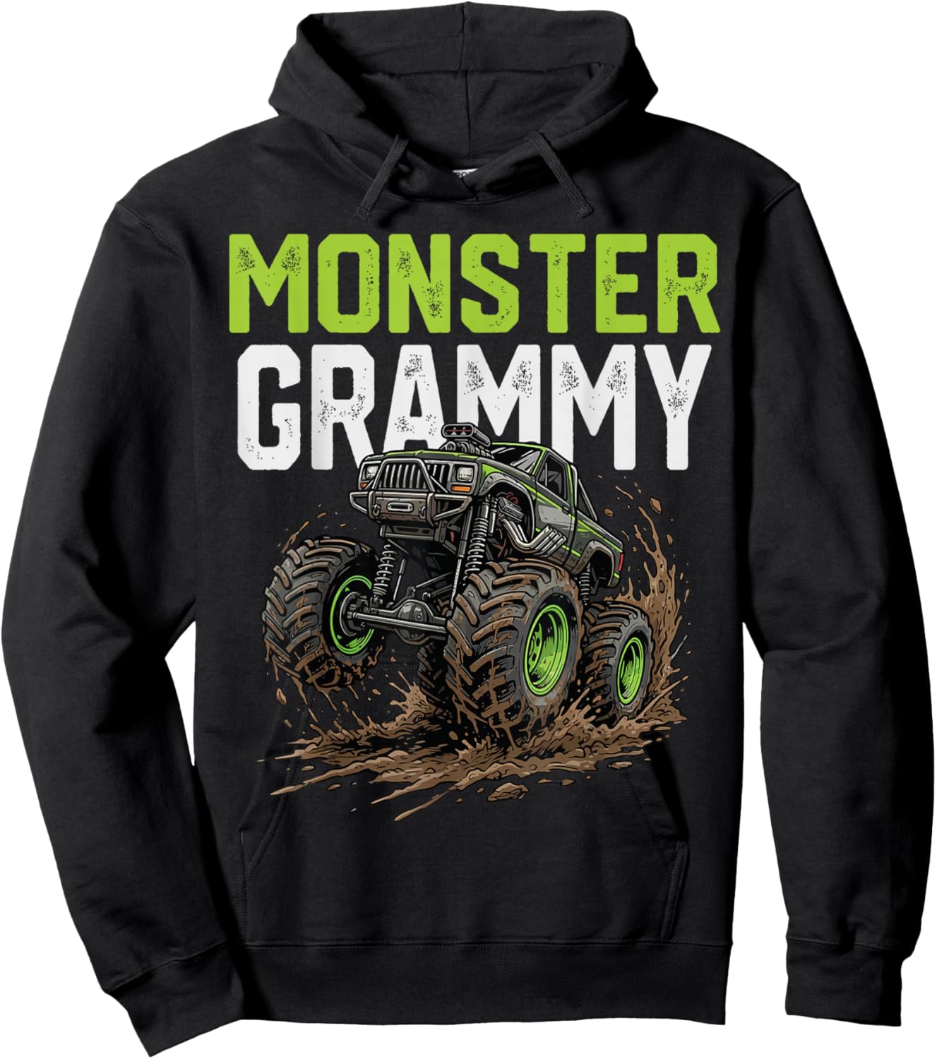 Monster Grammy Monster Truck Mothers Day Family Matching Hoodie - Hoodie | Black