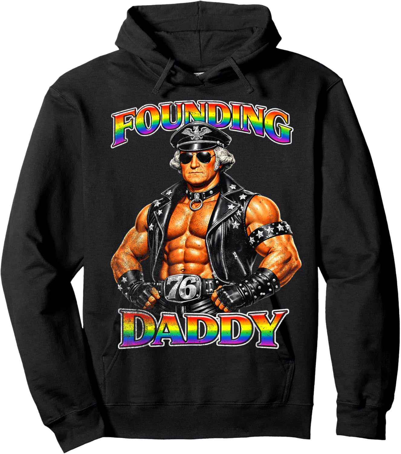Founding Daddy George Washington Hoodie - Hoodie | Black