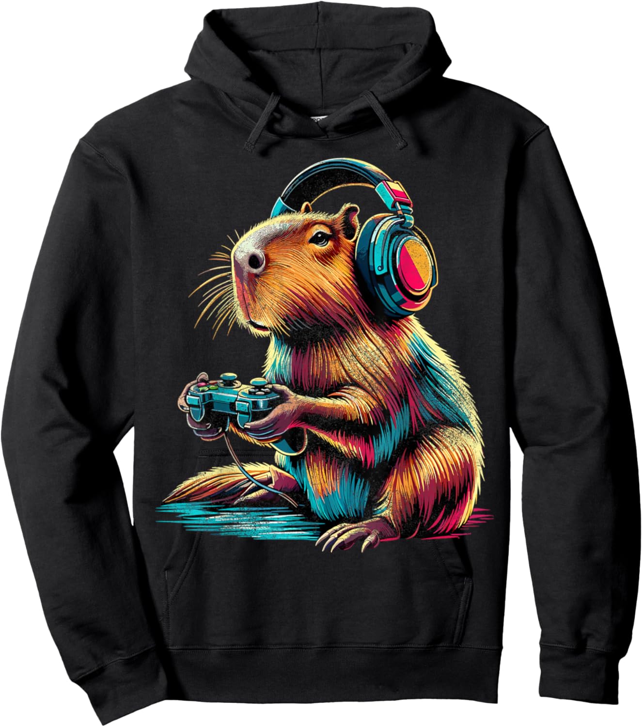 Capybara Funny Video Games Capybara Hoodie - Hoodie | Black