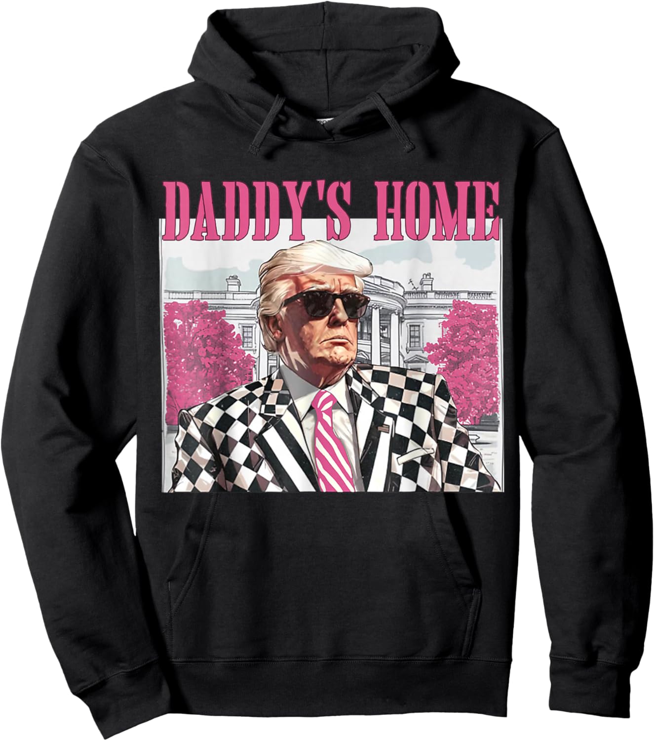 Daddy's Home Trump Pink 2024 Hoodie - Hoodie | Black