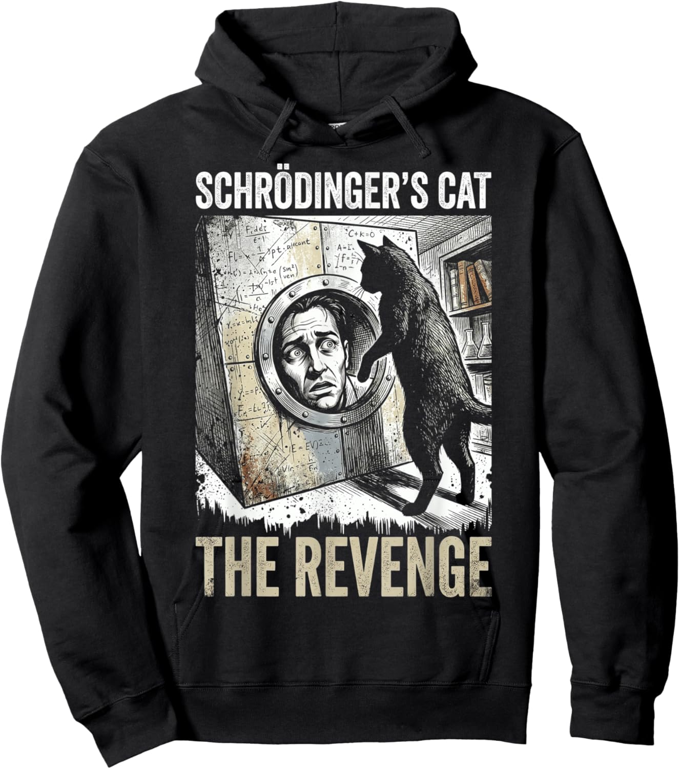 Schrodingers Cat Revenge Funny Physics Science Student Hoodie - Hoodie | Black