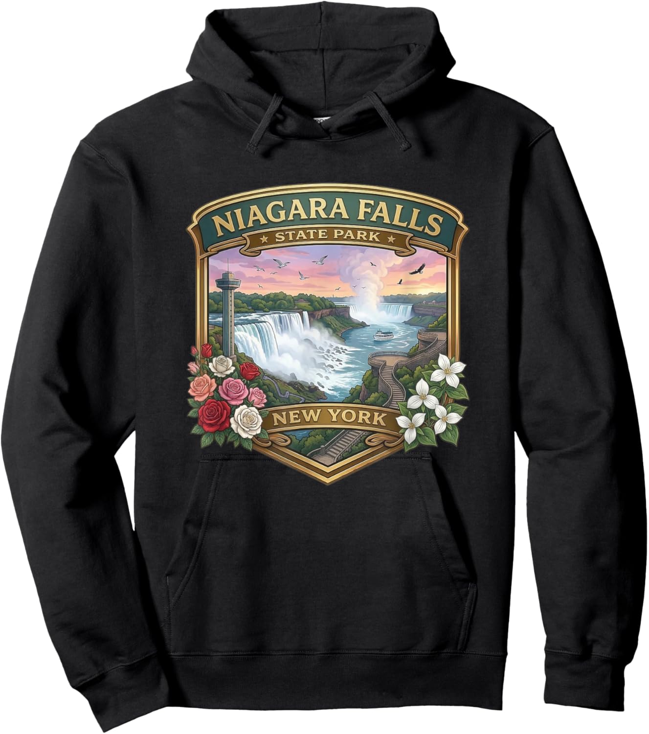 Niagara Falls State Park New York Novelty Souvenirs Hoodie - Hoodie | Black