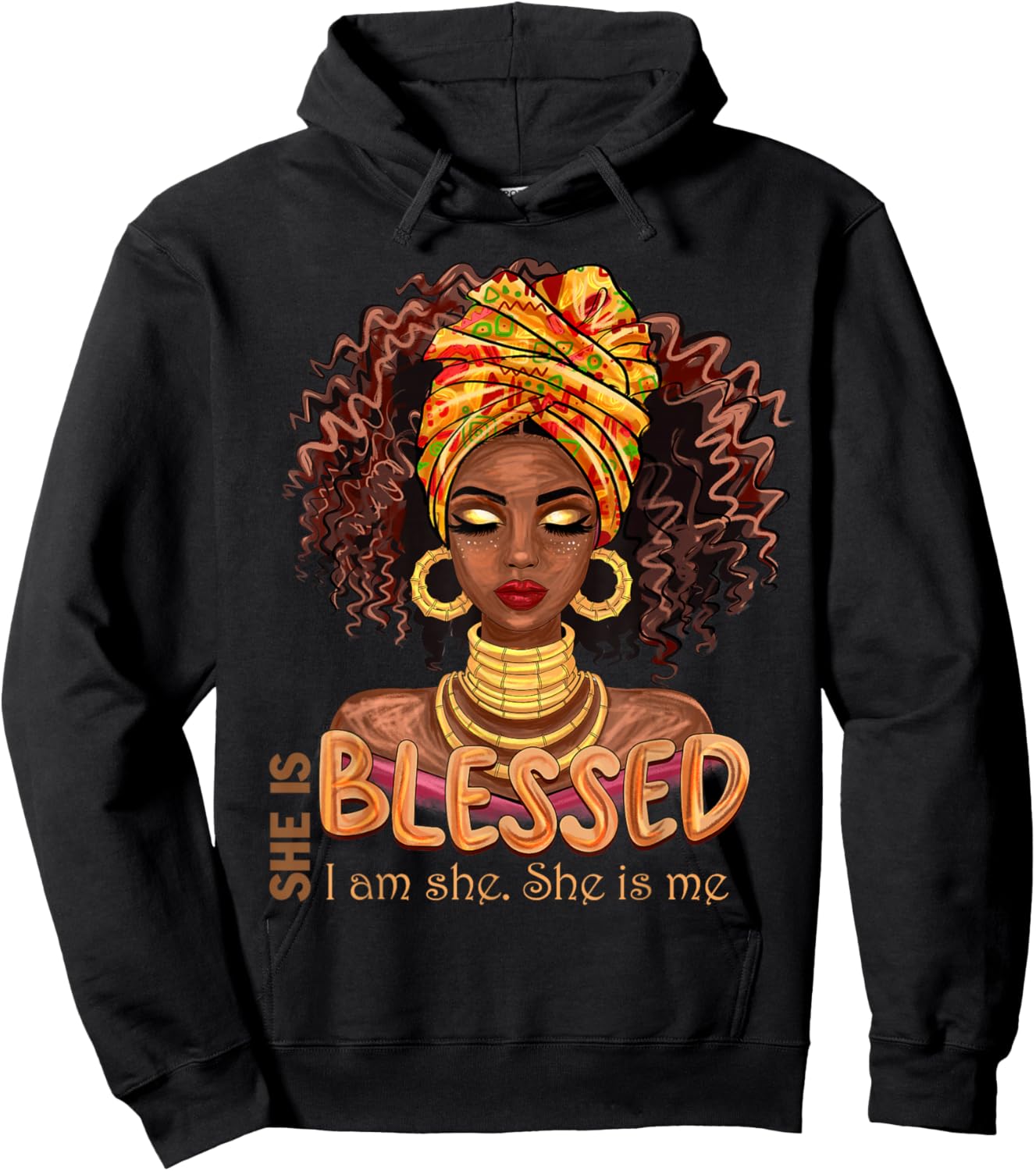 She is Blessed Juneteenth I Am She She is Me Freedom 1865 Hoodie - Hoodie | Black