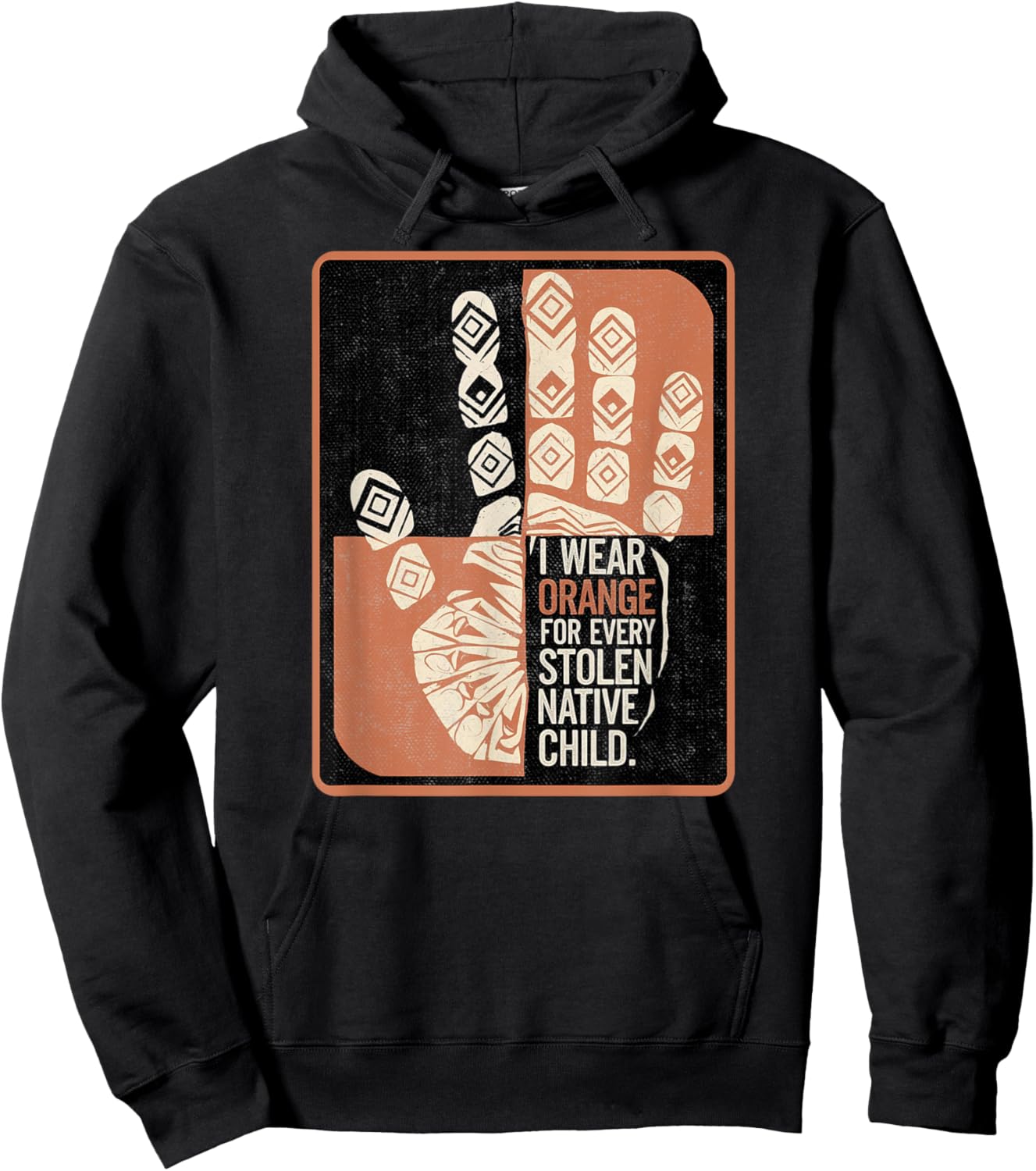 I Wear Orange for Every Stolen Native Child Awareness Shirt Hoodie - Hoodie | Black