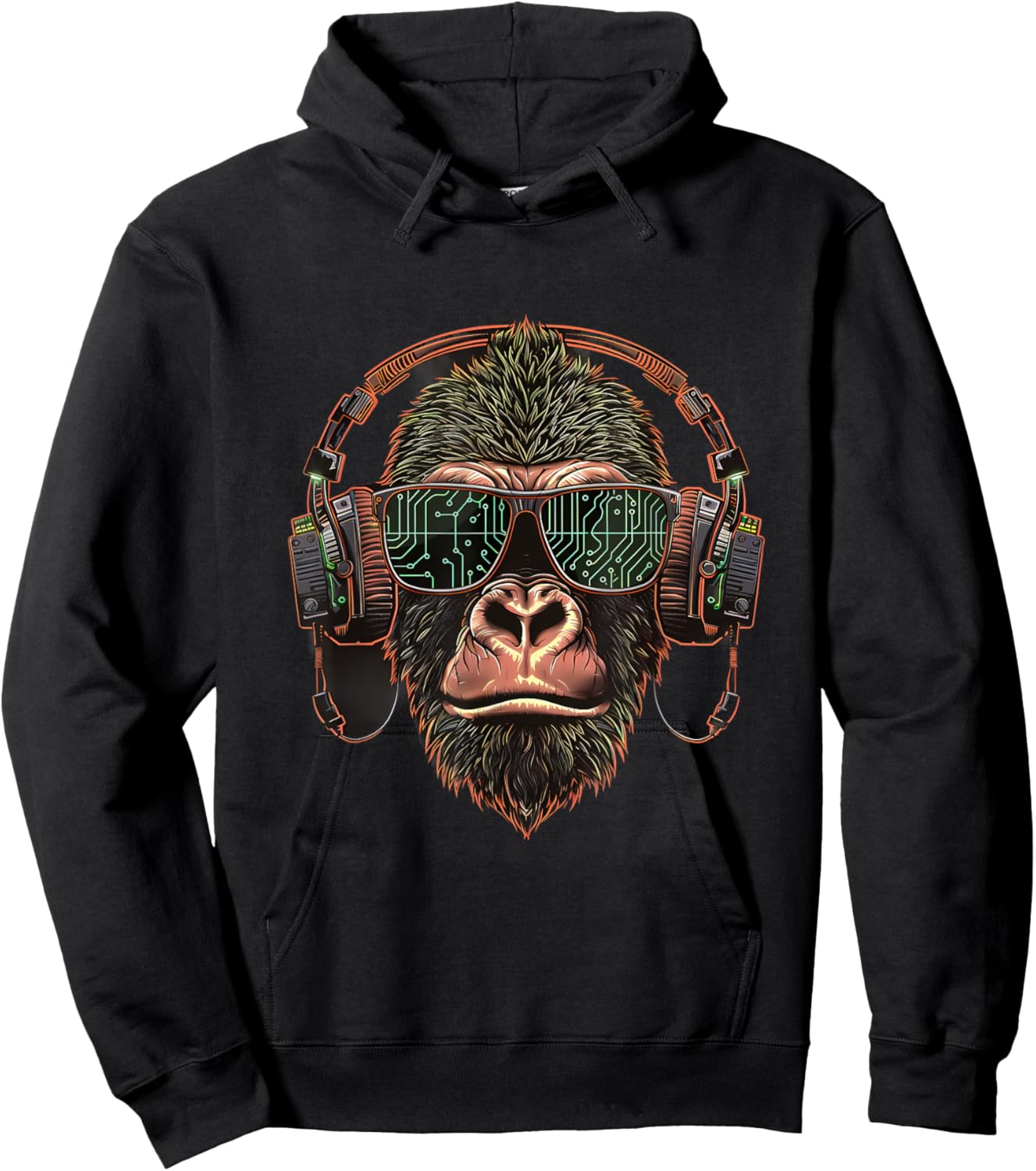 Gorilla Music DJ Beatmaker Music Headphones Techno EDM Hoodie - Hoodie | Black