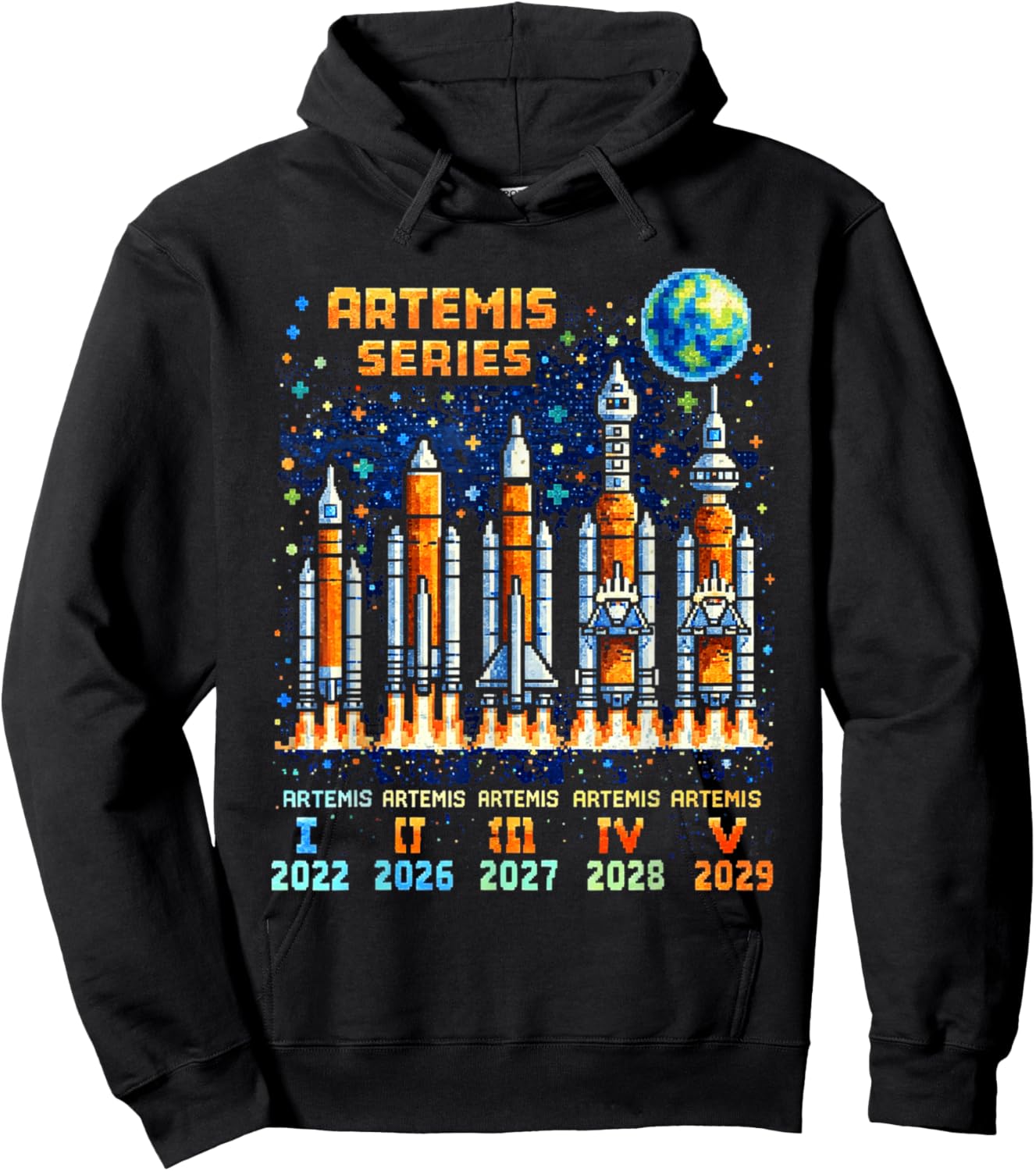 Artemis II 2026 Rocket Launch Mission to The Moon Artemis 2 Hoodie - Hoodie | Black