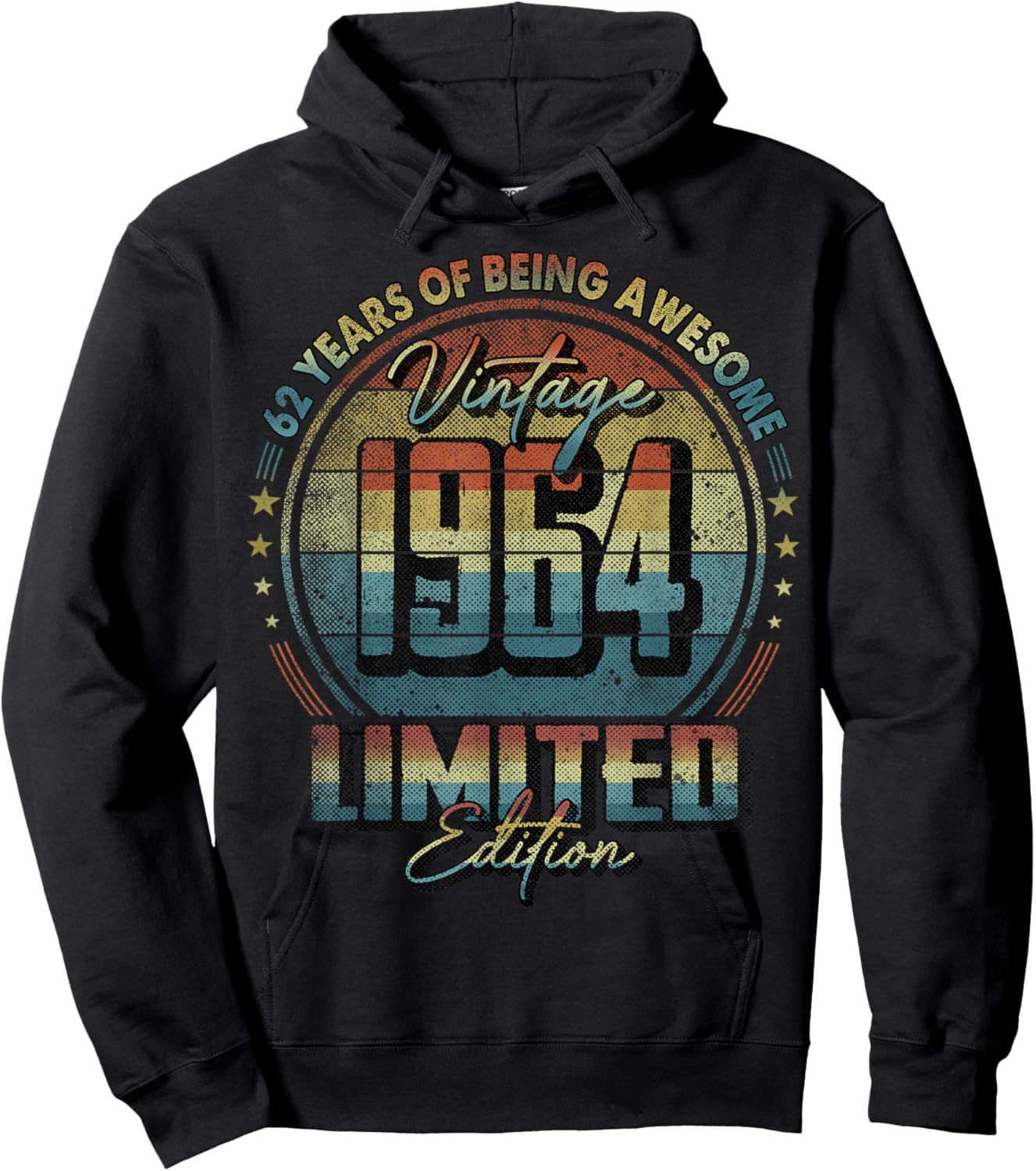 Vintage 1964 Limited Edition Shirt 62 Year Old 62nd Birthday Hoodie - Hoodie | Black