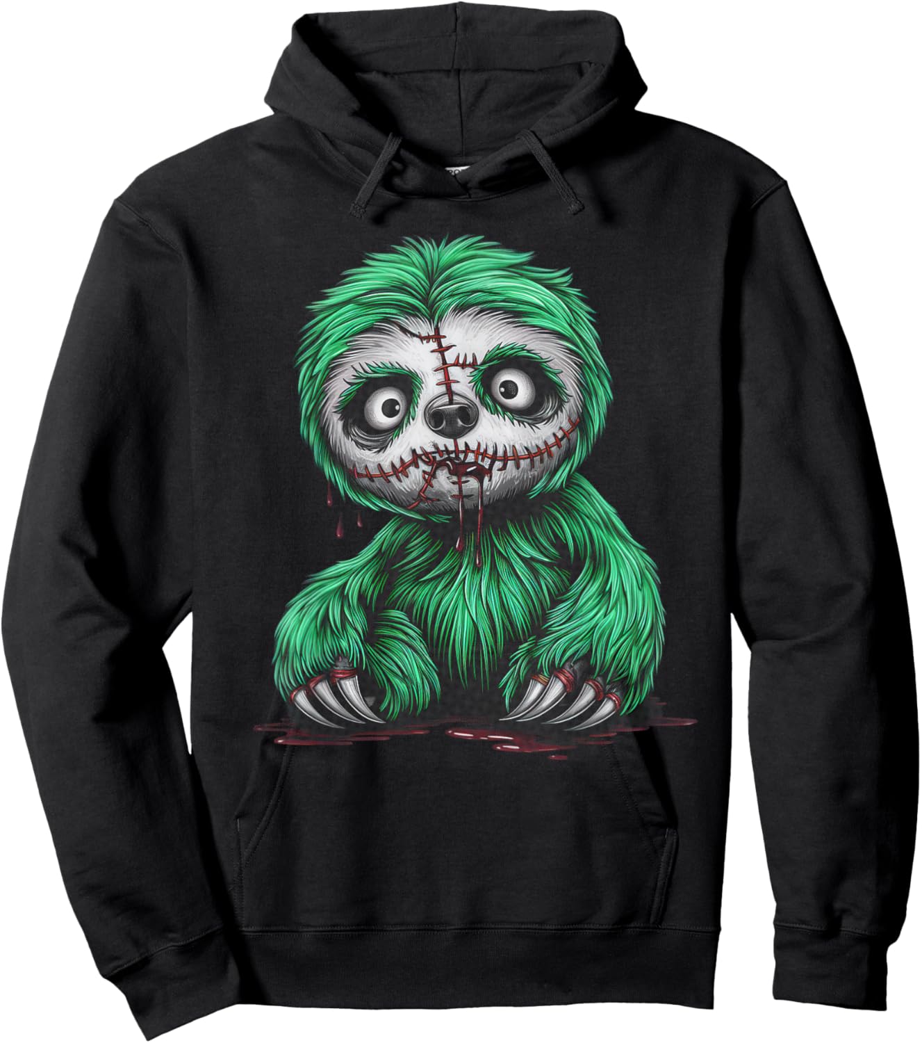 Zombie Sloth Halloween Funny Hoodie - Hoodie | Black