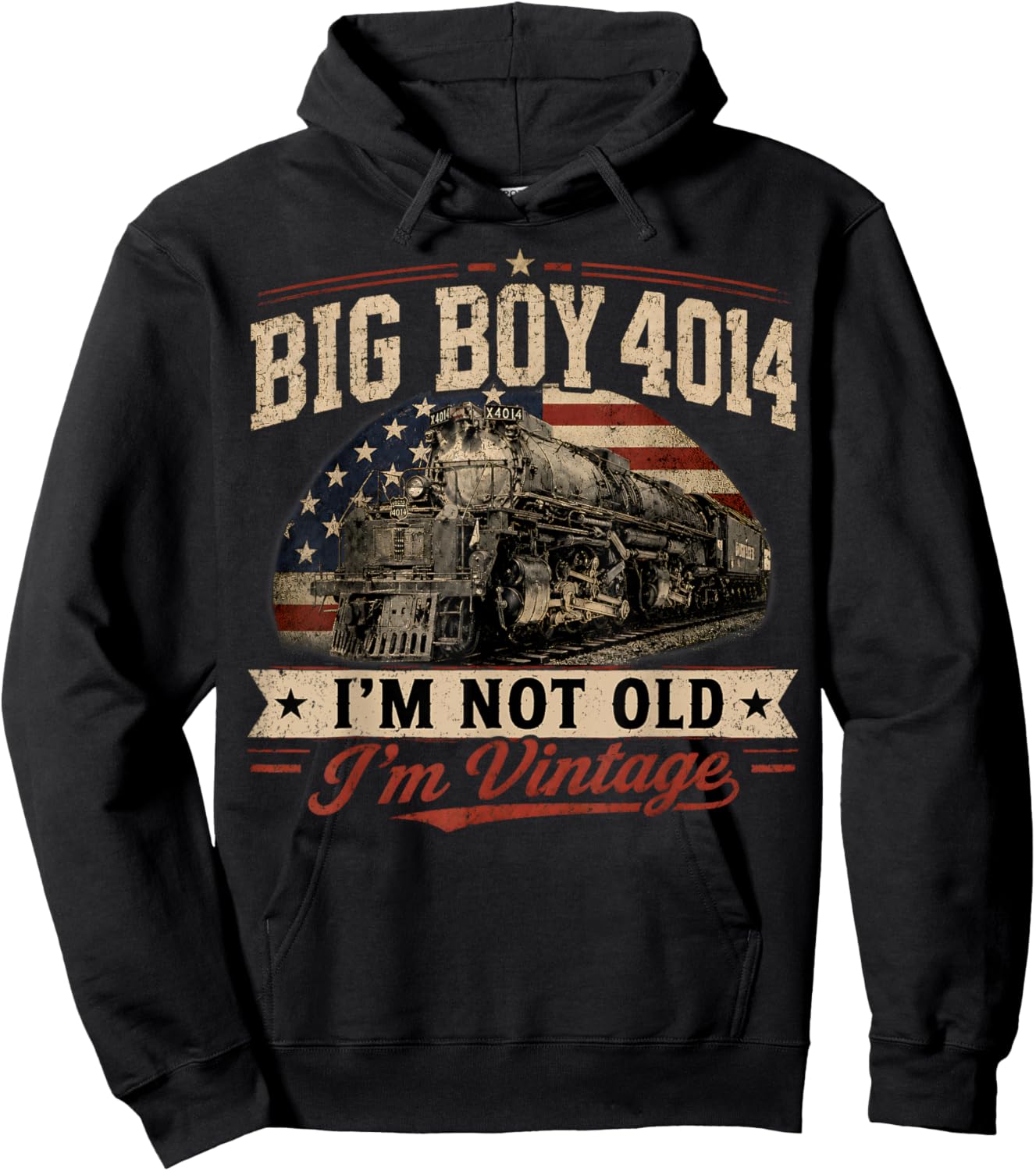 Big Boy 4014 Vintage Steam Locomotive Railroad Train Engine Hoodie - Hoodie | Black