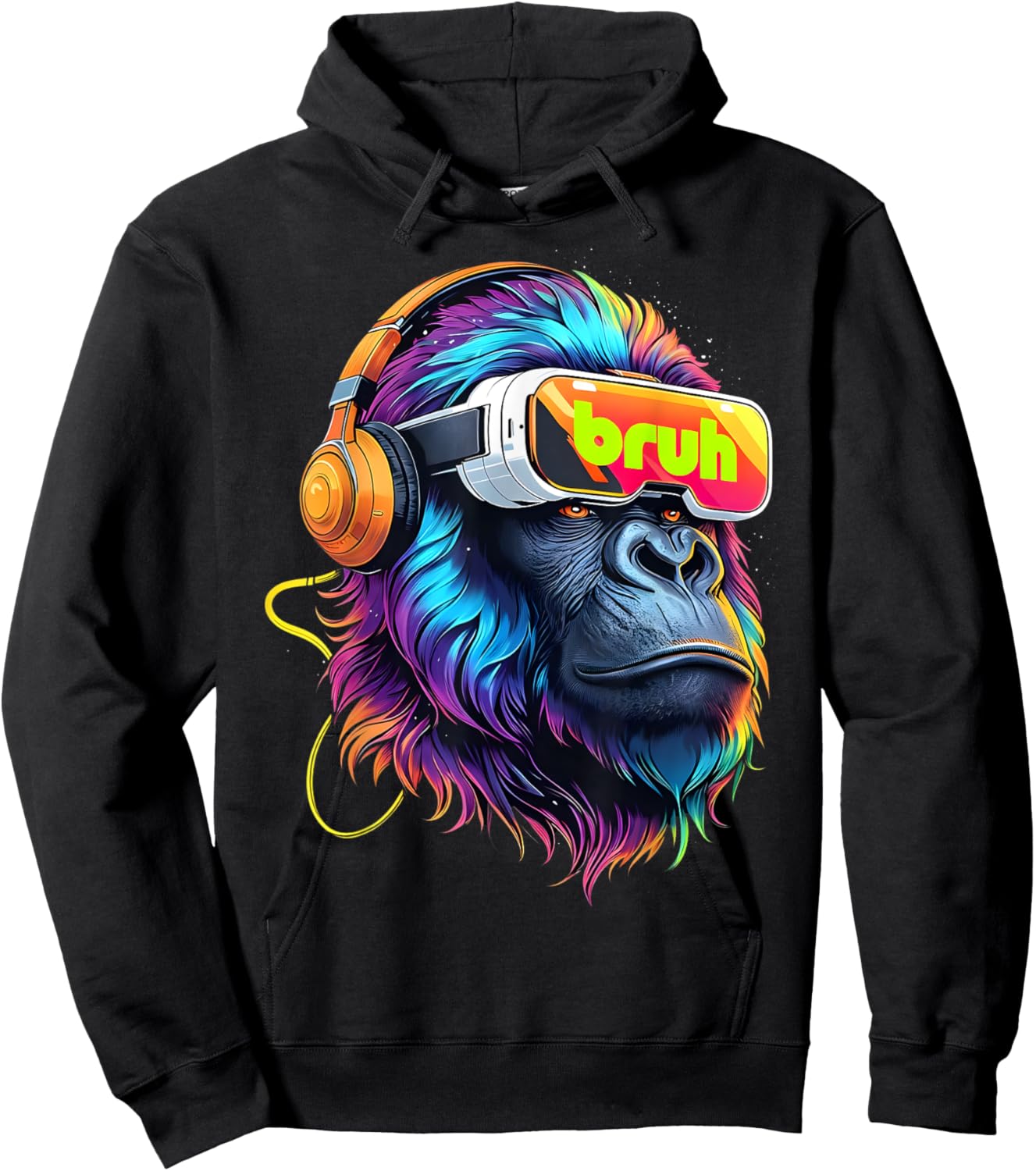 Bruh Gorilla Birthday Boys Men Women Funny Birthday Gorilla Hoodie - Hoodie | Black