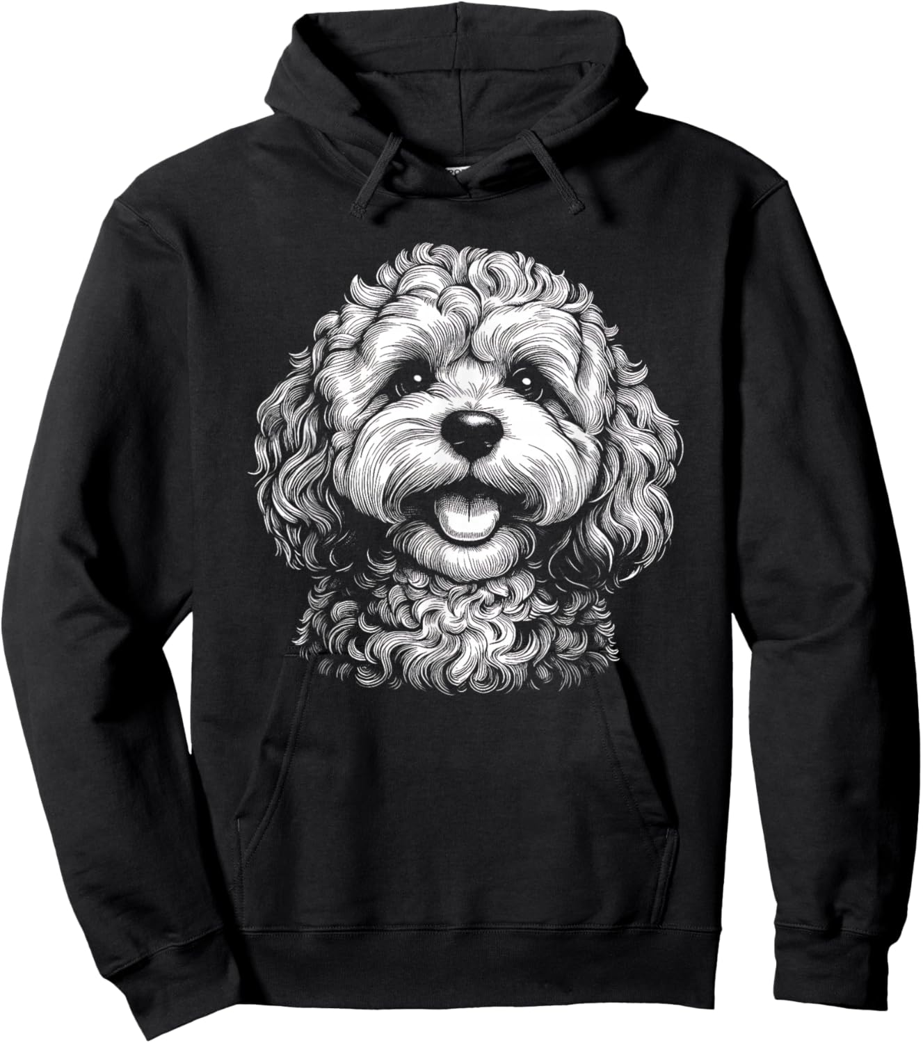 Cavapoo Dog Graphic Design Hoodie - Hoodie | Black
