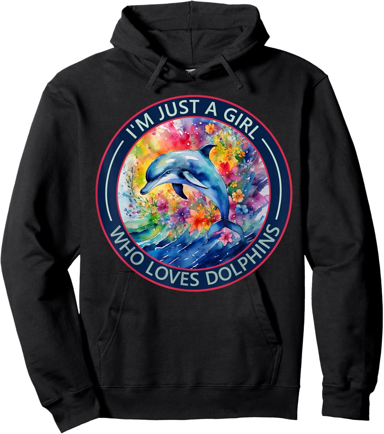 I'm Just a Girl Who Loves Dolphins Hoodie - Hoodie | Black