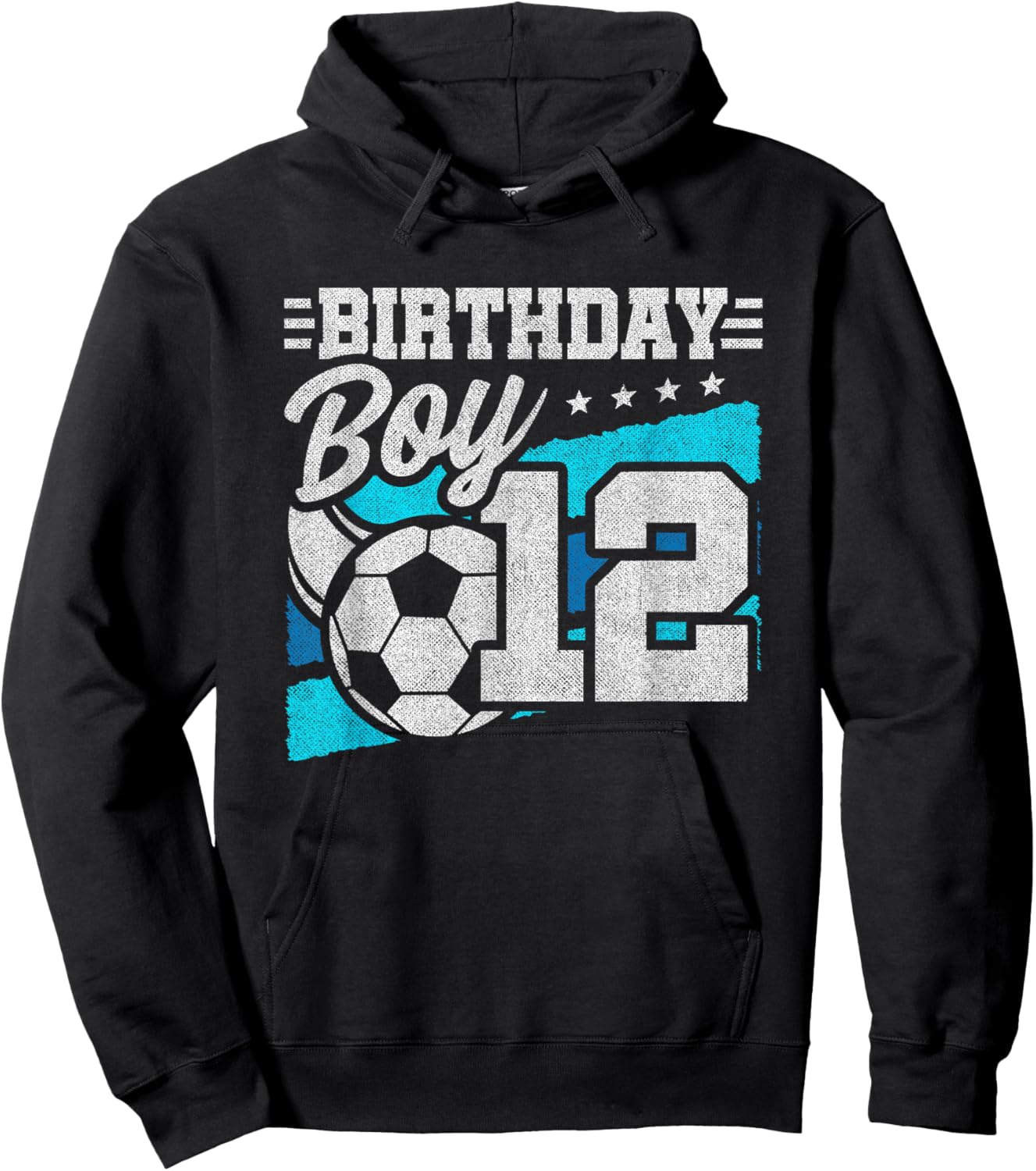 Soccer Birthday Party - 12 Year Old Boy - 12th Birthday Hoodie - Hoodie | Black