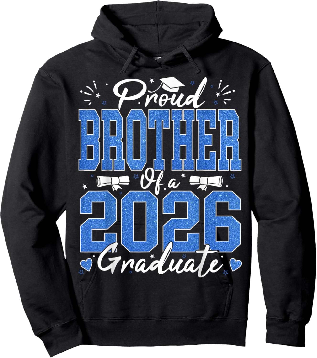 Proud Brother of A 2026 Graduate Senior Bro Graduation 2026 Hoodie - Hoodie | Black
