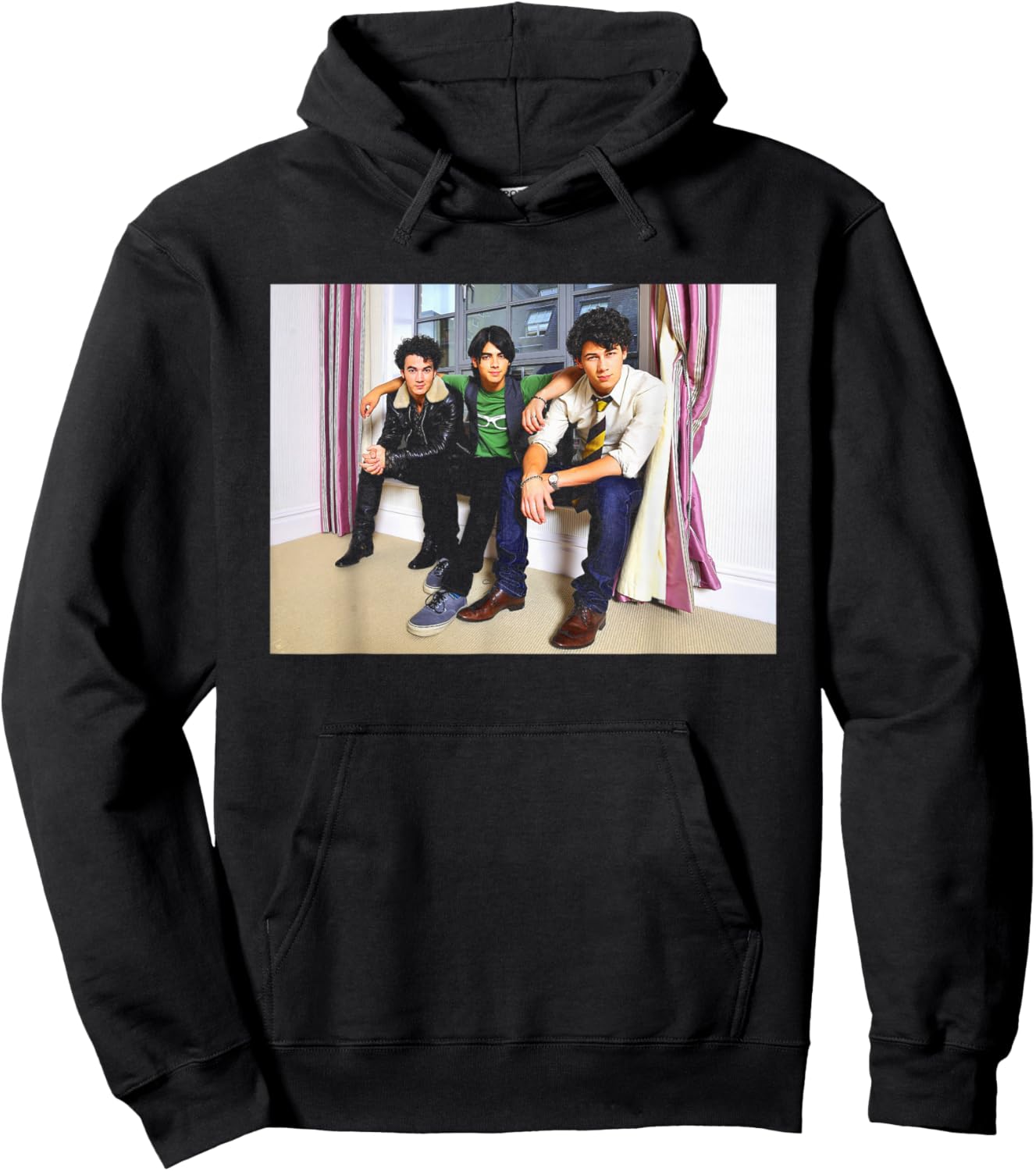 The Jonas Brothers Camp Rock Promo Photo Hoodie - Hoodie | Black