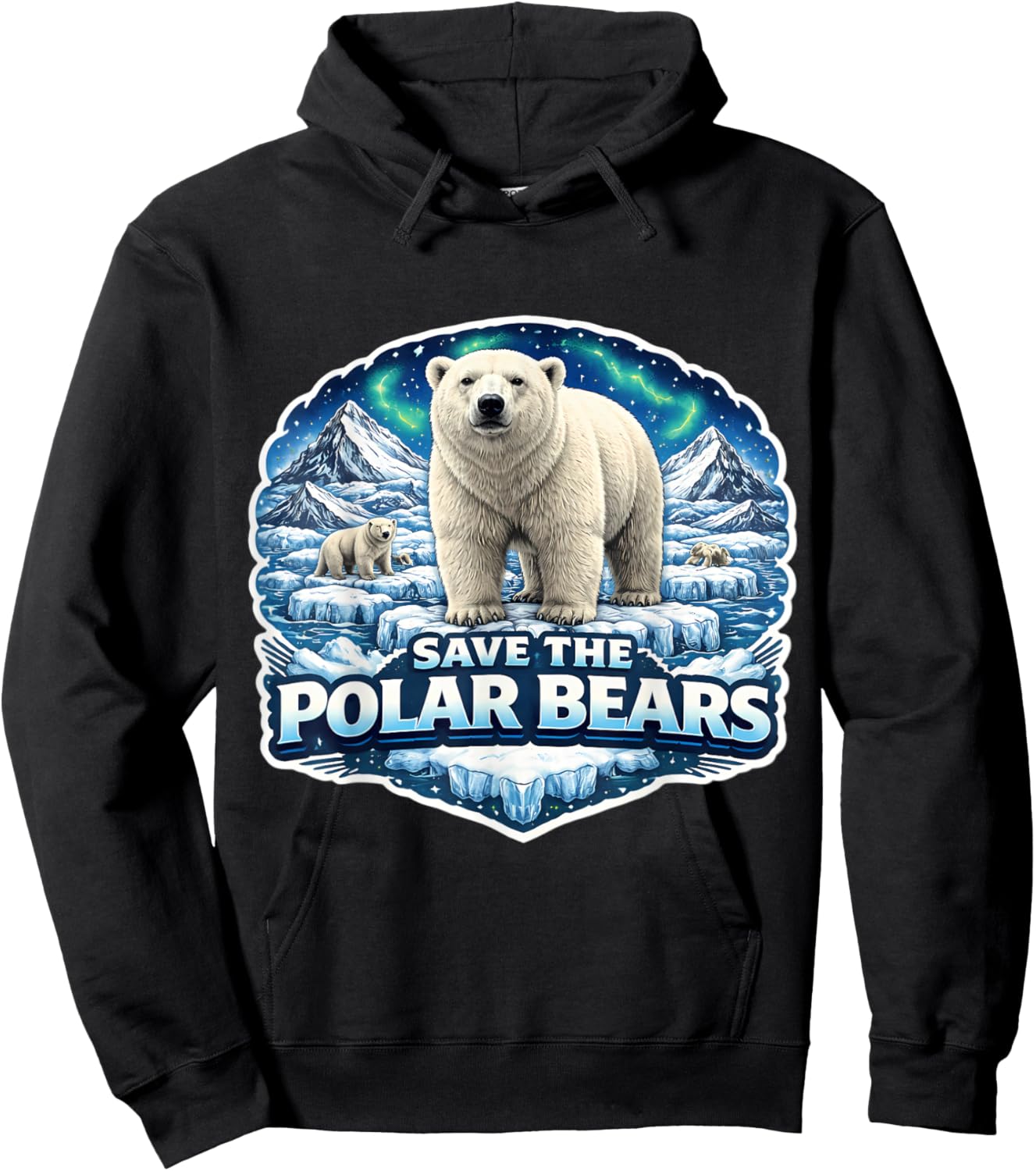 Save The Polar Bears Lover Earth Day Environment Ecology Fan Hoodie - Hoodie | Black