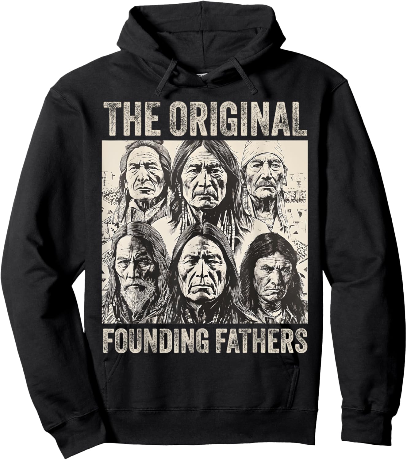 Original Founding Fathers Native American Tribe Hoodie - Hoodie | Black