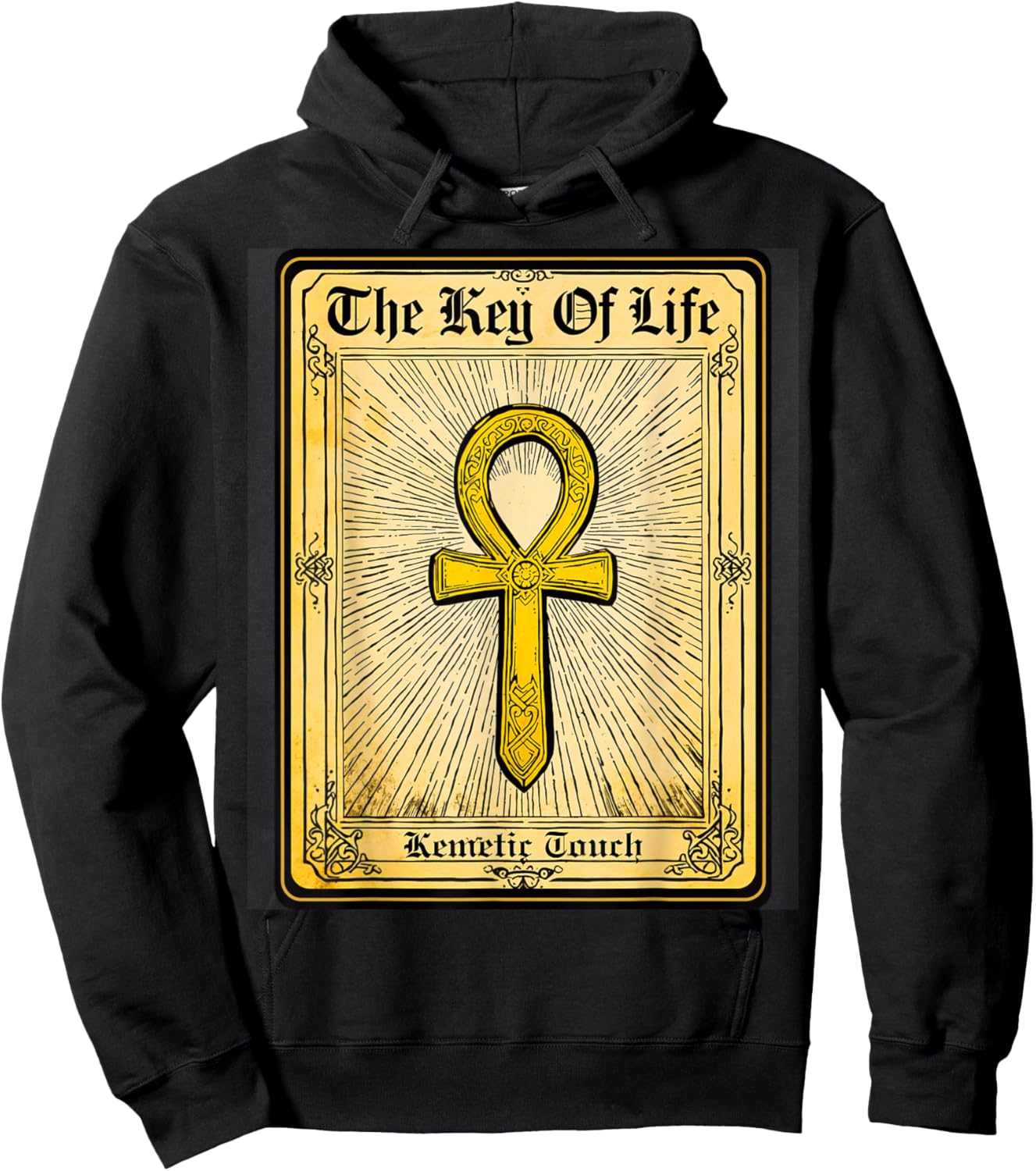 Ancient Egyptian Sacred Key of Life Kemetic Ankh Hoodie - Hoodie | Black