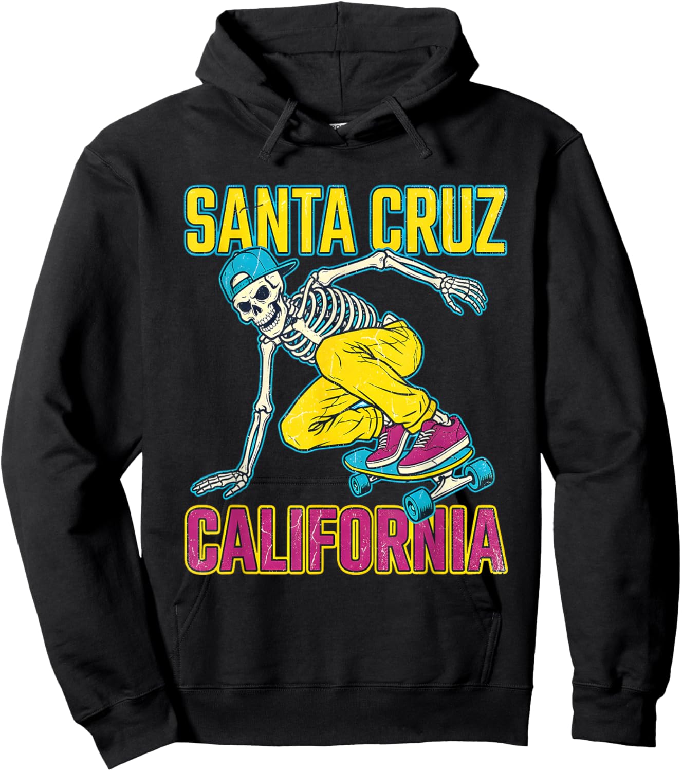 Retro Santa Cruz Clothing Kids Skater Girls Y2K Hoodie - Hoodie | Black
