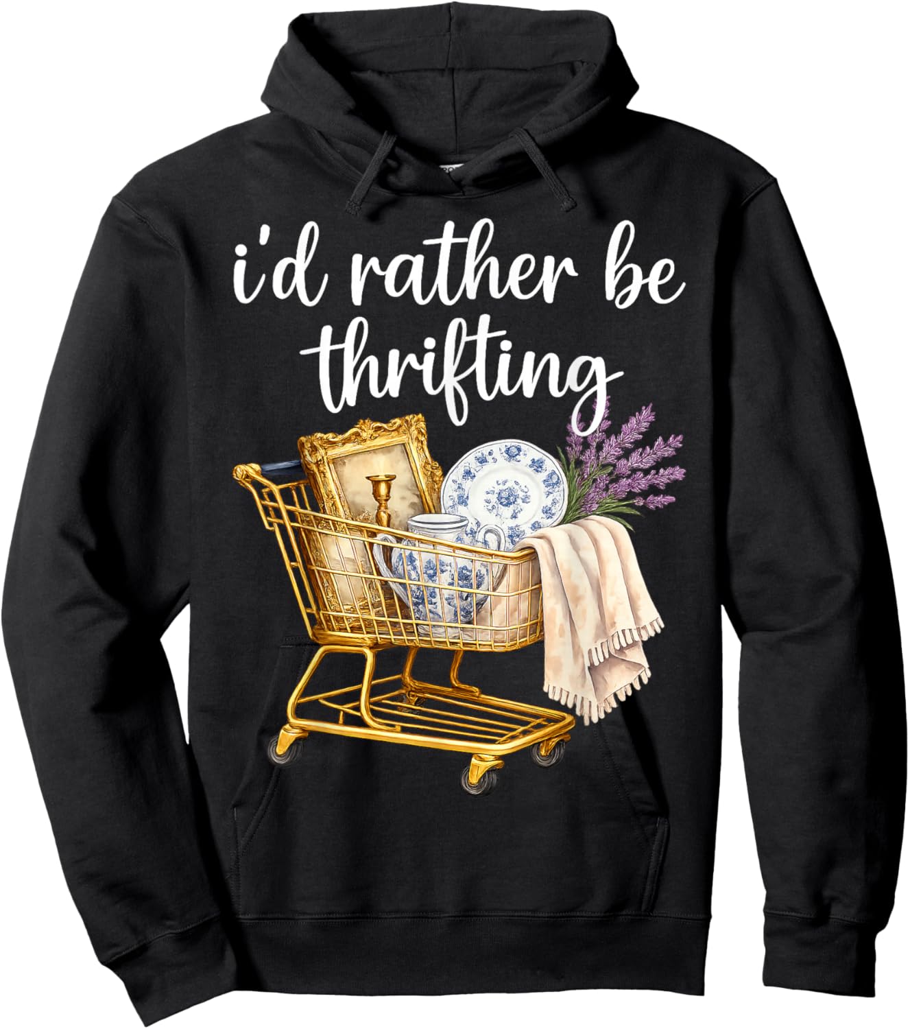I'd Rather Be Thrifting - Funny Thrifter Hoodie - Hoodie | Black