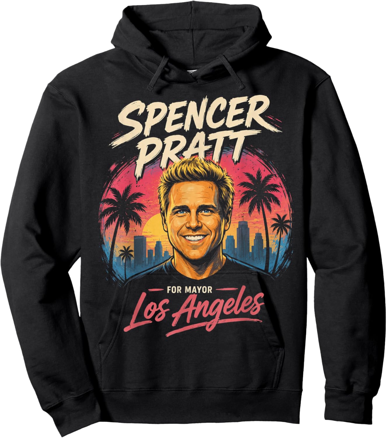 Spencer Pratt for LA Mayor California Humor Design Hoodie - Hoodie | Black