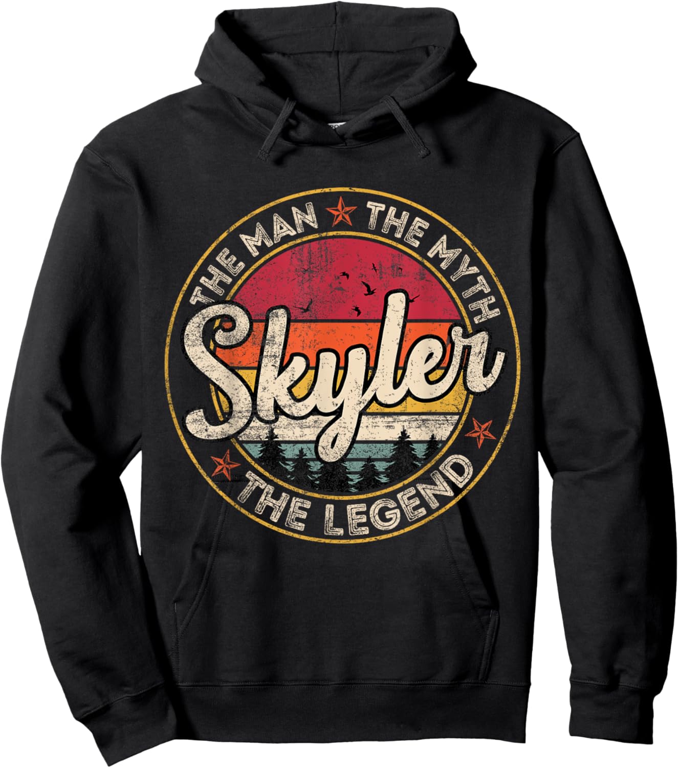 Skyler The Man The Myth The Legend Personalized Name Hoodie - Hoodie | Black