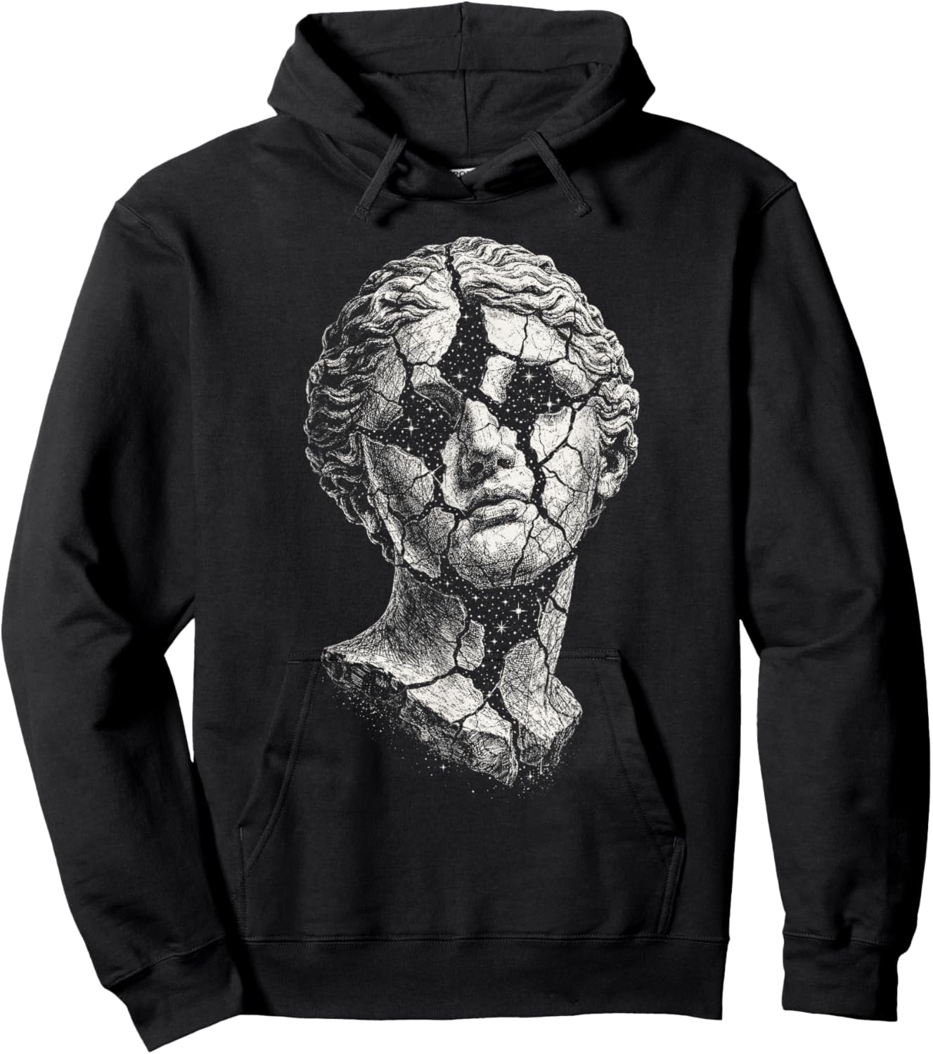 Statue Greek Roman Ethereal Grunge Y2K Alt Goth Aesthetic Hoodie - Hoodie | Black