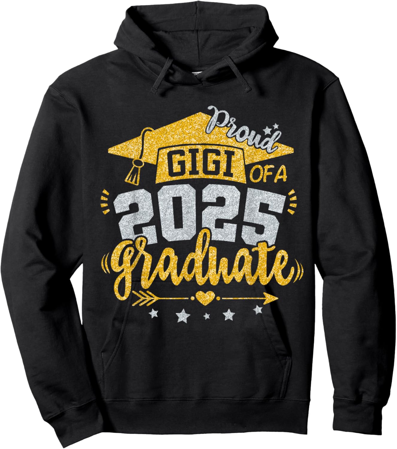 Gigi Senior 2025 Proud Gigi of a Class of 2025 Graduate Hoodie - Hoodie | Black