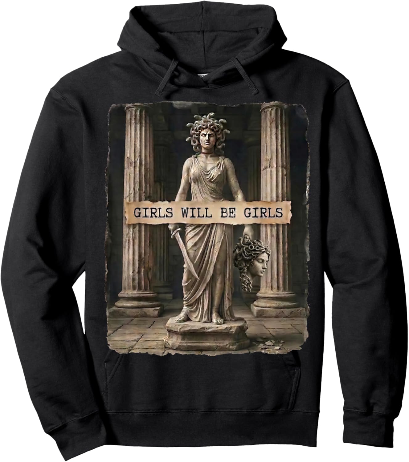T-Shirt Hoodie - Hoodie | Black